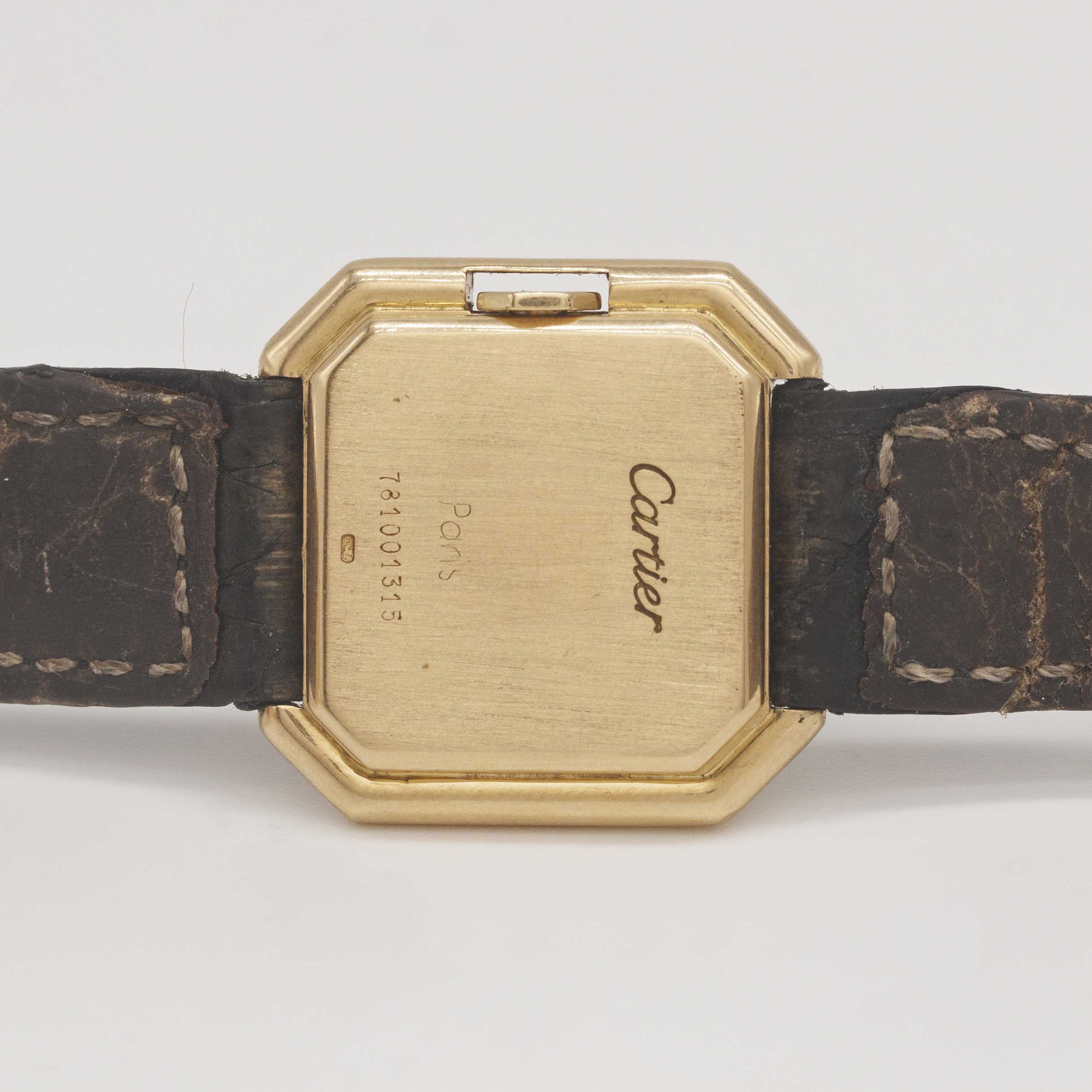 A LADIES 18K SOLID GOLD CARTIER CEINTURE WRIST WATCH CIRCA 1980 Movement: 17J, manual wind, cal. - Image 6 of 11