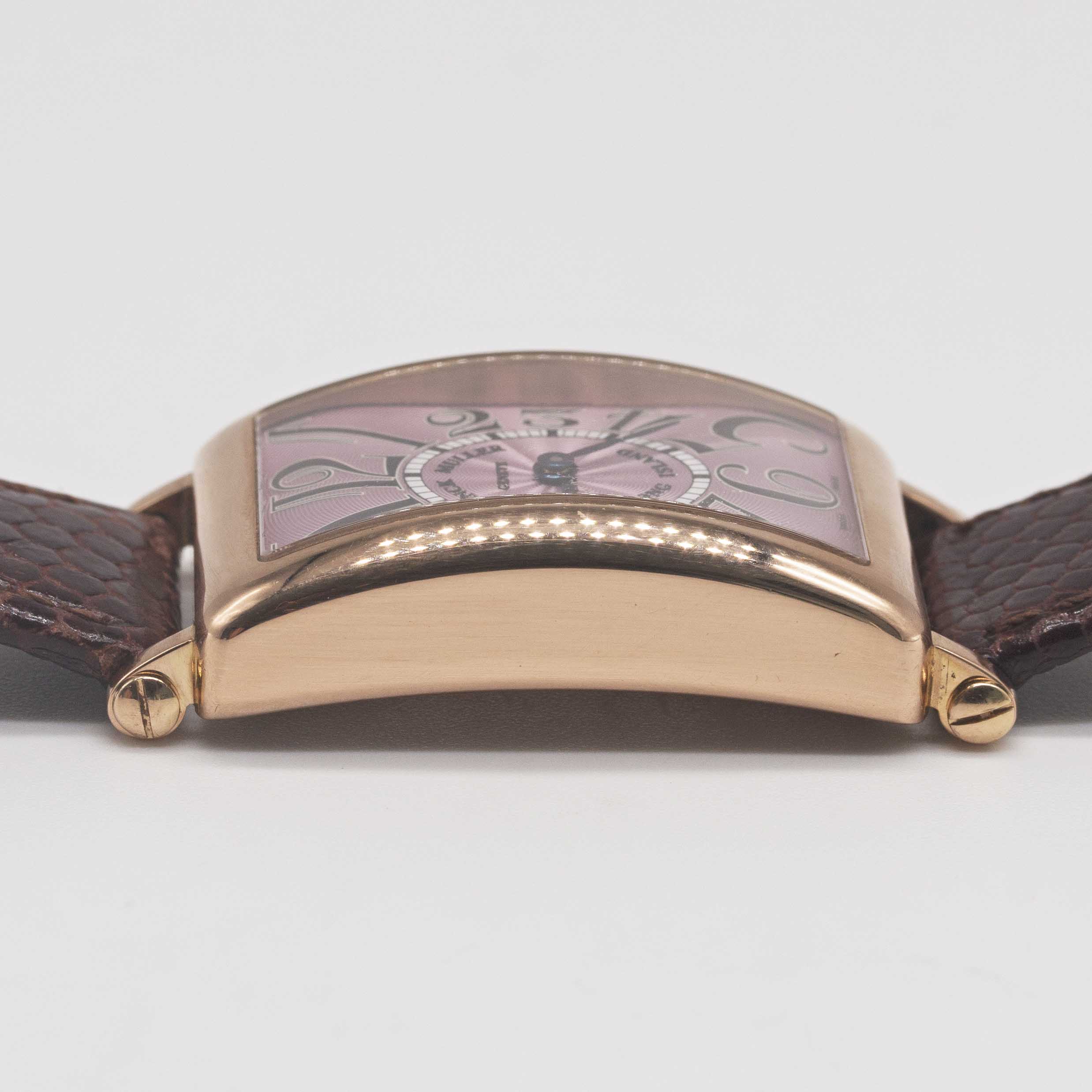 A LADIES 18K SOLID ROSE GOLD FRANCK MULLER LONG ISLAND WRIST WATCH CIRCA 2005, REF. 900 QZ WITH PINK - Image 7 of 7