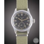 A GENTLEMAN'S BRITISH MILITARY TIMOR W.W.W. WRIST WATCH CIRCA 1940s, PART OF THE "DIRTY DOZEN"