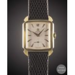 A GENTLEMAN'S 18K SOLID GOLD OMEGA AUTOMATIC "CIOCCOLATONE" WRIST WATCH CIRCA 1952, REF. 3950