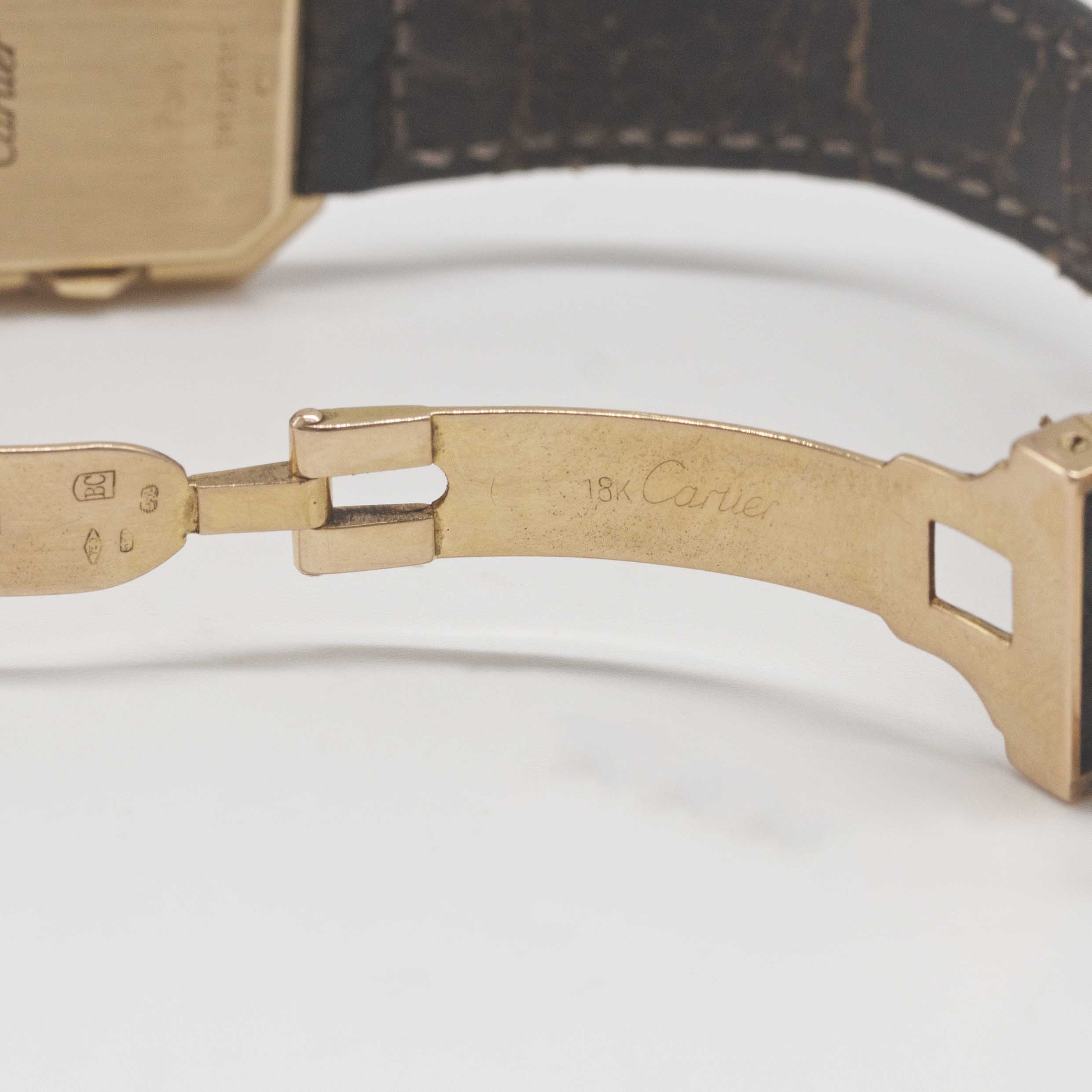 A LADIES 18K SOLID GOLD CARTIER CEINTURE WRIST WATCH CIRCA 1980 Movement: 17J, manual wind, cal. - Image 9 of 11
