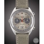 A GENTLEMAN'S STAINLESS STEEL HEUER CARRERA AUTOMATIC CHRONOGRAPH WRIST WATCH CIRCA 1970s, REF. 1153