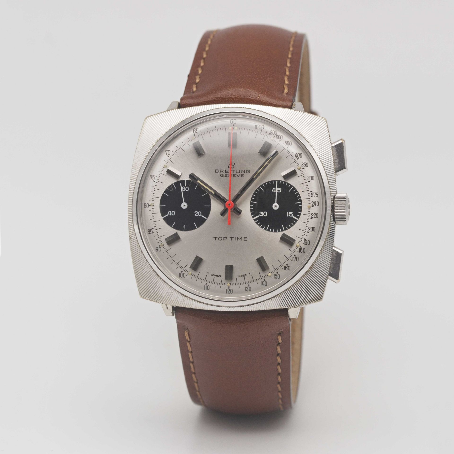 A GENTLEMAN'S BREITLING TOP TIME CHRONOGRAPH WRIST WATCH CIRCA 1969, REF. 2006/33 WITH "PANDA" - Image 4 of 9