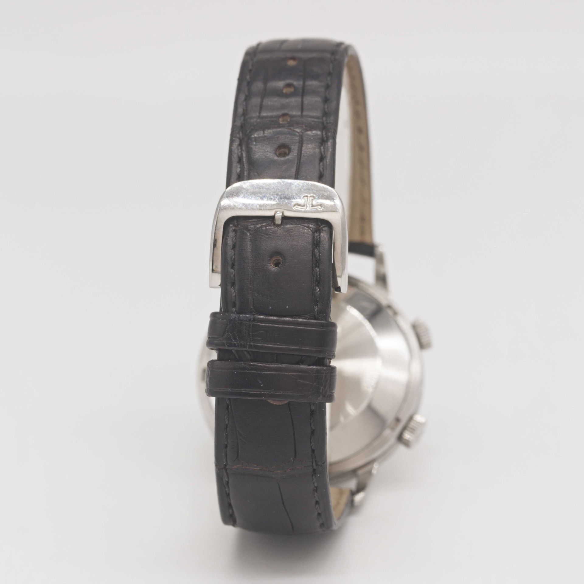 A GENTLEMAN'S STAINLESS STEEL JAEGER LECOULTRE MEMOVOX AUTOMATIC ALARM WRIST WATCH CIRCA 1960s, REF. - Image 6 of 9