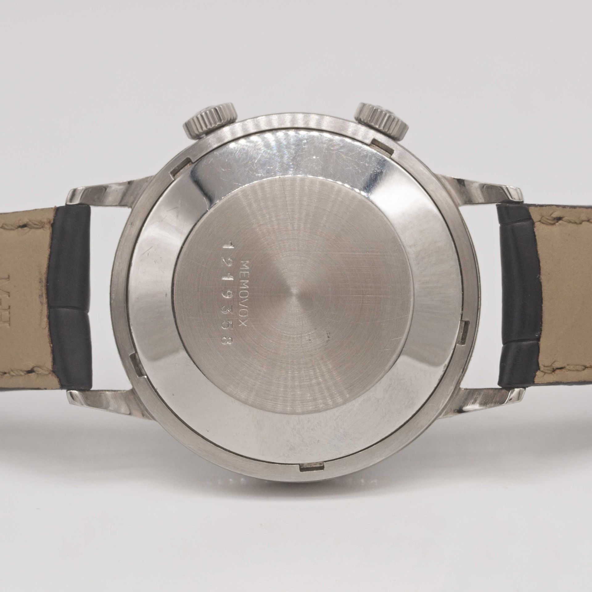 A GENTLEMAN'S STAINLESS STEEL JAEGER LECOULTRE MEMOVOX AUTOMATIC ALARM WRIST WATCH CIRCA 1960s, REF. - Image 7 of 9