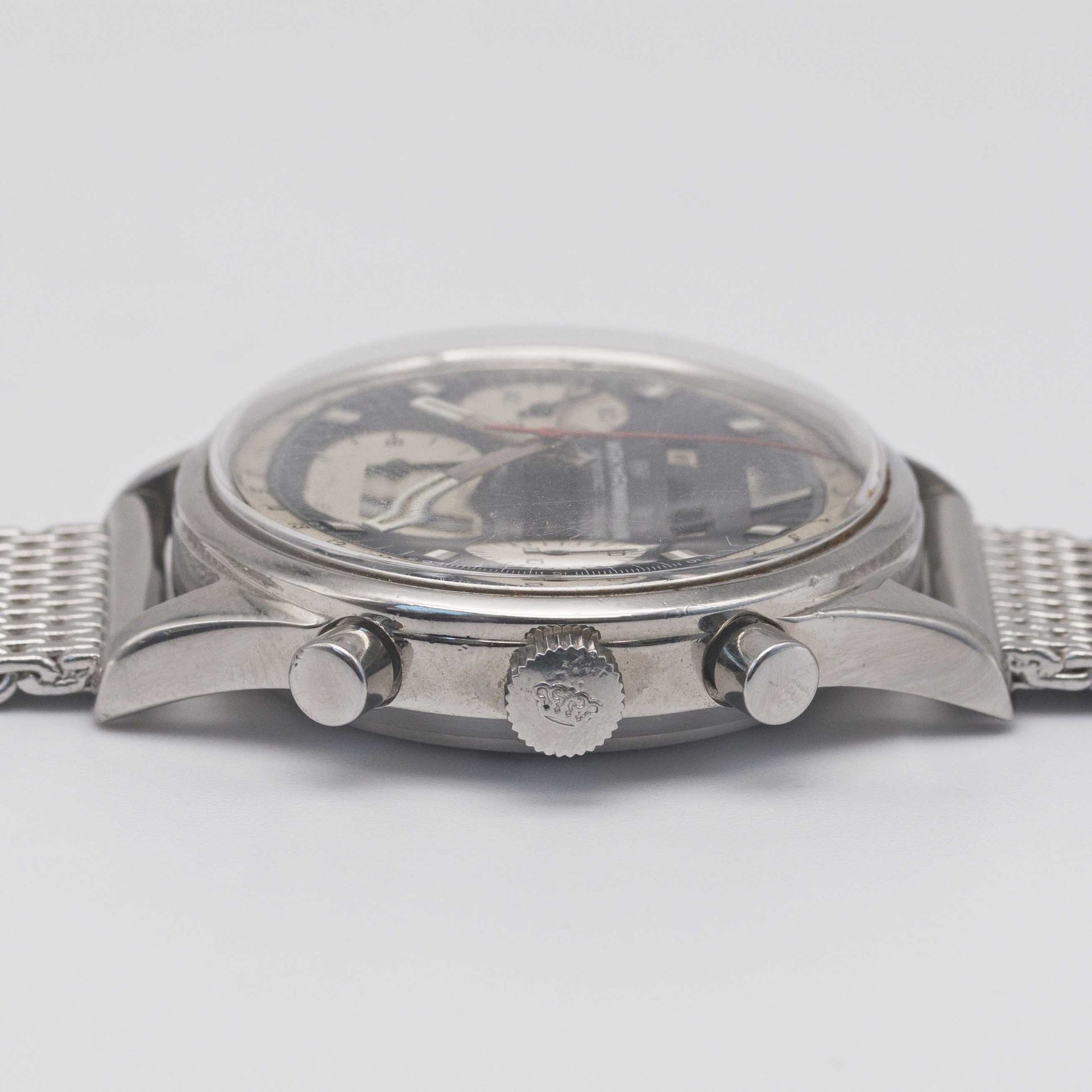 A GENTLEMAN'S LARGE SIZE STAINLESS STEEL WAKMANN TRIPLE CALENDAR CHRONOGRAPH WRIST WATCH CIRCA - Image 8 of 9