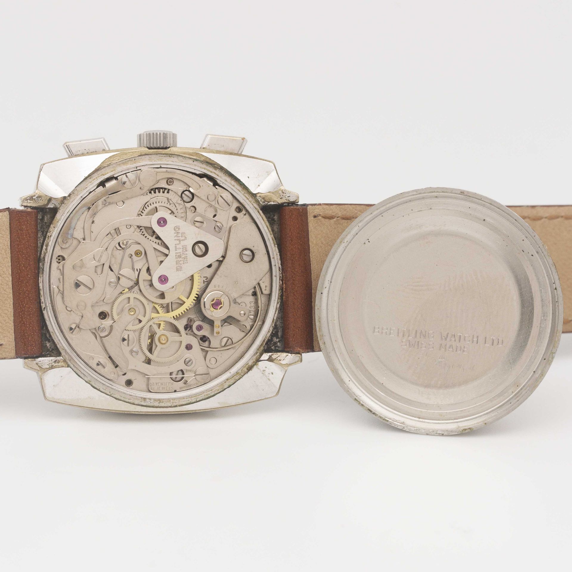 A GENTLEMAN'S BREITLING TOP TIME CHRONOGRAPH WRIST WATCH CIRCA 1969, REF. 2006/33 WITH "PANDA" - Image 7 of 9