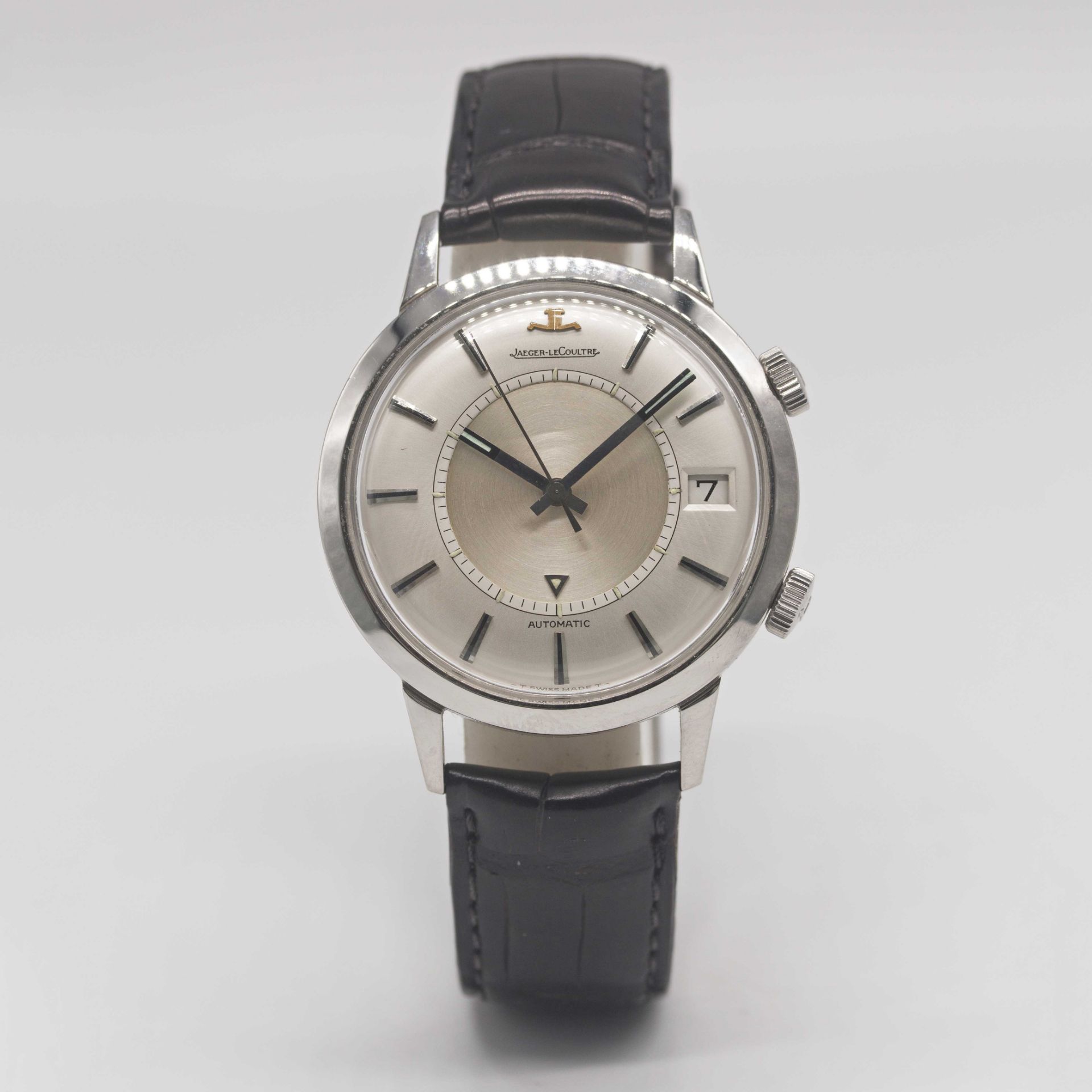 A GENTLEMAN'S STAINLESS STEEL JAEGER LECOULTRE MEMOVOX AUTOMATIC ALARM WRIST WATCH CIRCA 1960s, REF. - Image 2 of 9