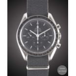 A GENTLEMAN'S STAINLESS STEEL OMEGA SPEEDMASTER PROFESSIONAL CHRONOGRAPH WRIST WATCH CIRCA 2000,