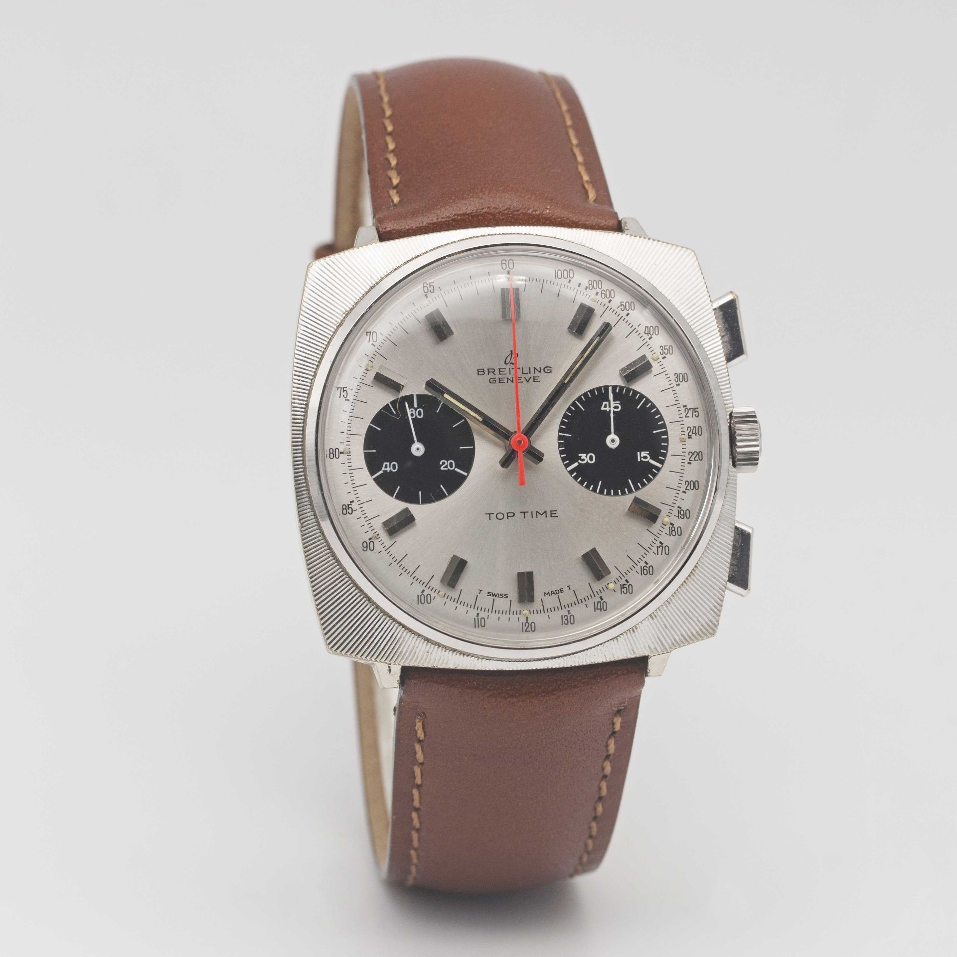 A GENTLEMAN'S BREITLING TOP TIME CHRONOGRAPH WRIST WATCH CIRCA 1969, REF. 2006/33 WITH "PANDA" - Image 5 of 9