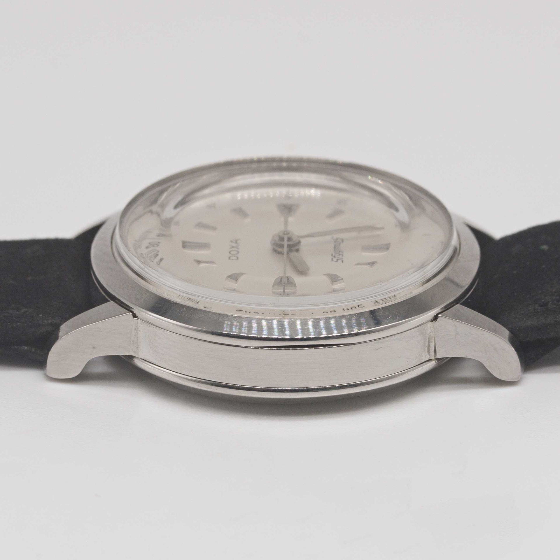 A GENTLEMAN'S STAINLESS STEEL DOXA SFYGMOS SINGLE BUTTON "DOCTOR'S" CHRONOGRAPH WRIST WATCH CIRCA - Image 8 of 8