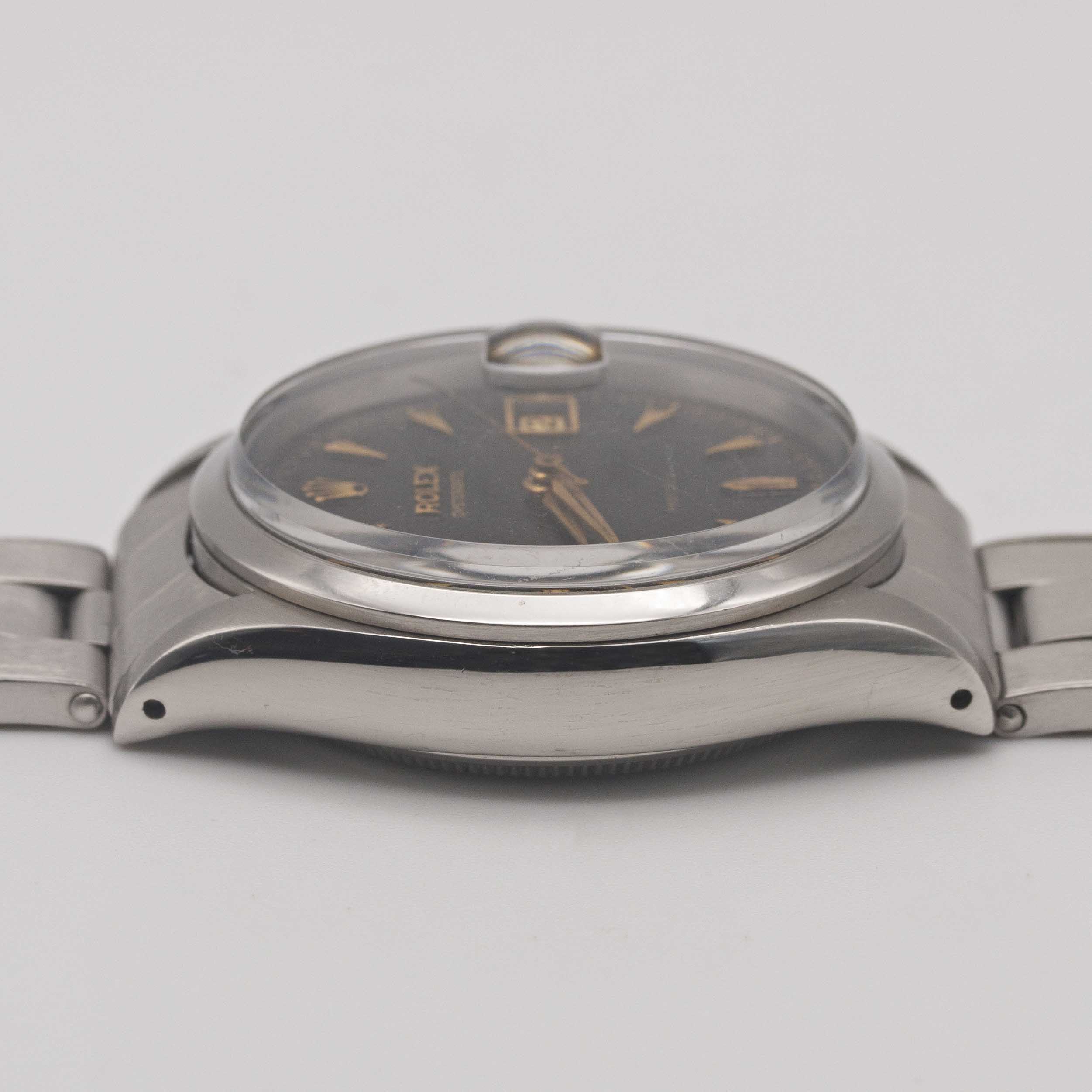 A RARE GENTLEMAN'S STAINLESS STEEL ROLEX OYSTERDATE PRECISION BRACELET WATCH CIRCA 1954, REF. 6294 - Image 11 of 12