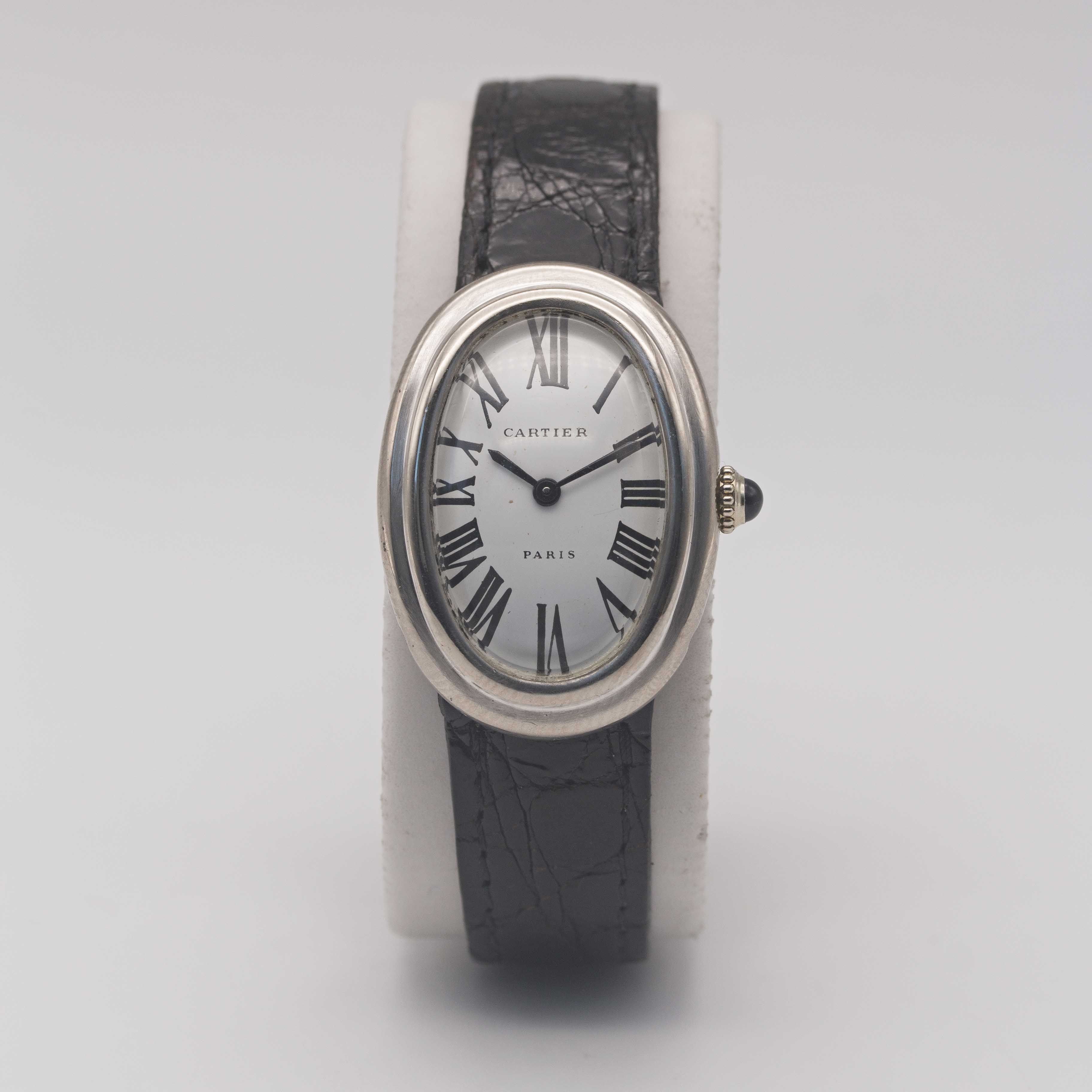 AN 18K SOLID WHITE GOLD CARTIER BAIGNOIRE WRIST WATCH CIRCA 1980s Movement: 17J, manual wind, signed - Image 2 of 14