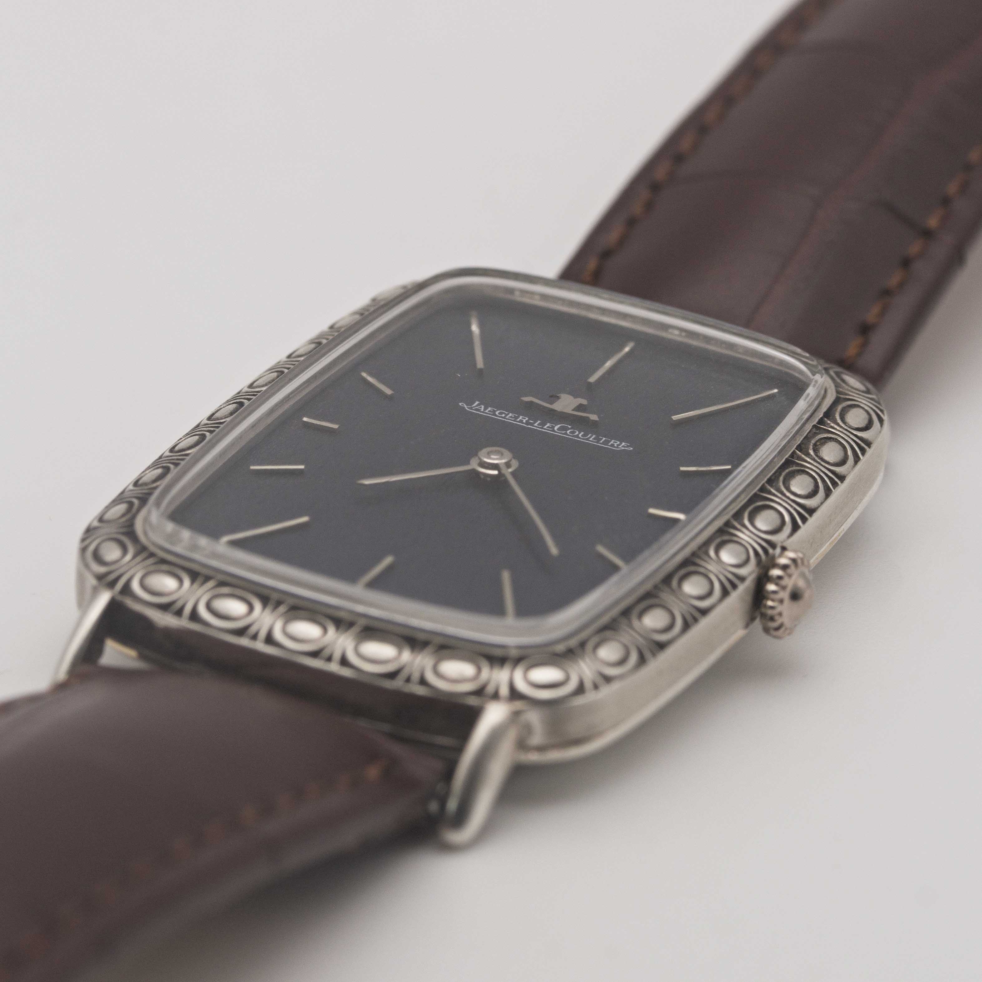 A GENTLEMAN'S SIZE SOLID SILVER JAEGER LECOULTRE RECTANGULAR WRIST WATCH CIRCA 1970s, REF. 9037 WITH - Image 3 of 10