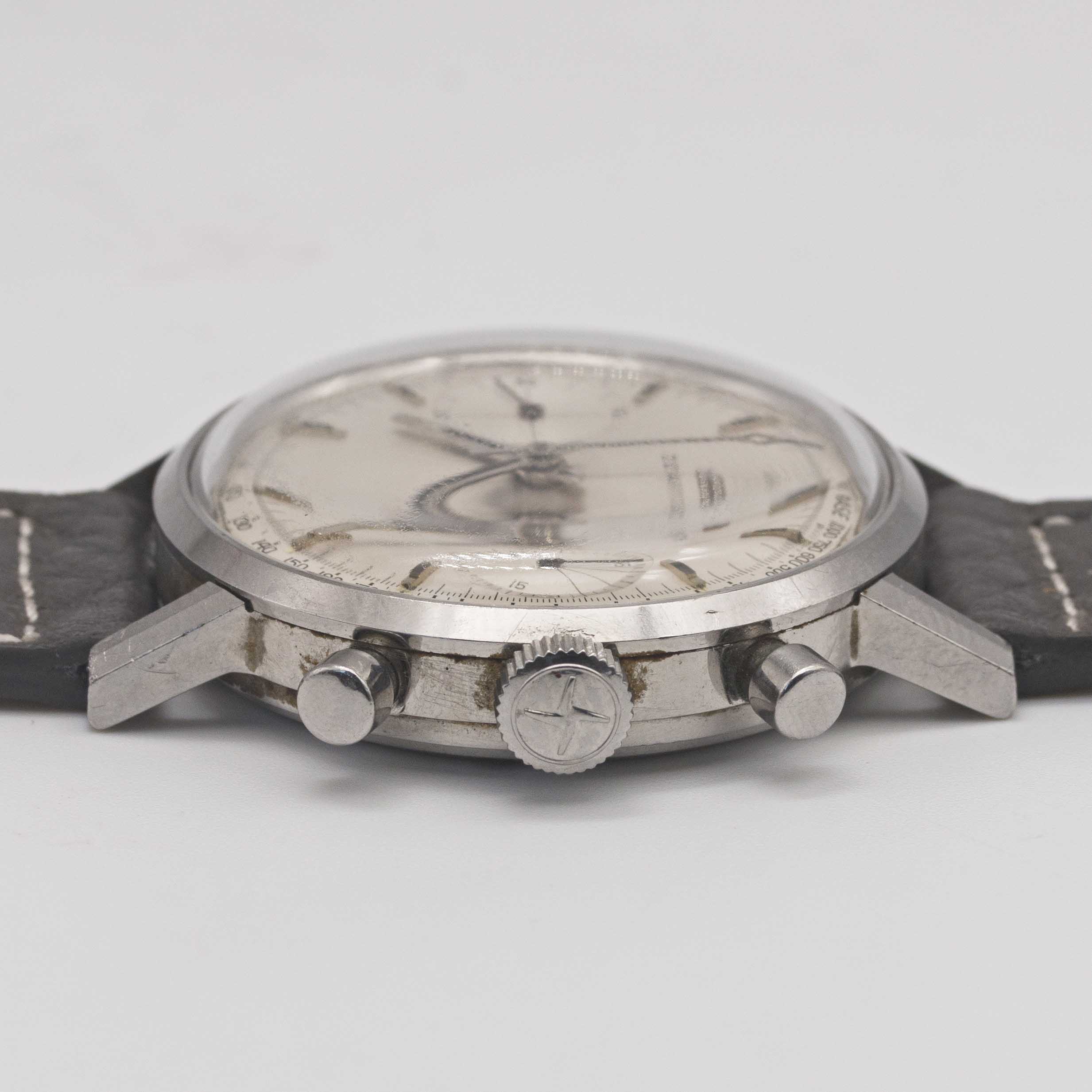A GENTLEMAN'S STAINLESS STEEL ZENITH CHRONOGRAPH WRIST WATCH CIRCA 1960s, REF. A271  Movement: - Image 8 of 9