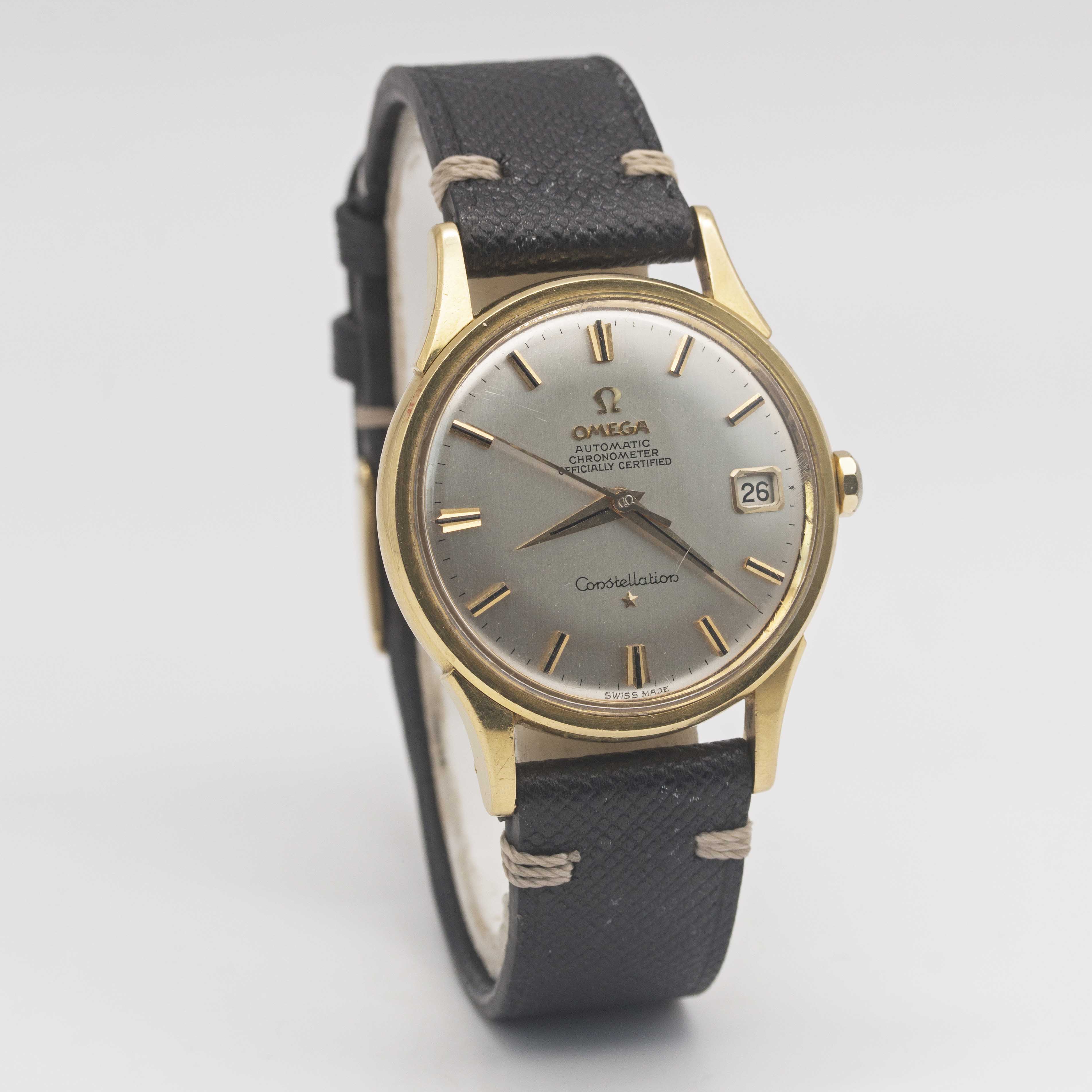 A GENTLEMAN'S 18K SOLID YELLOW GOLD OMEGA CONSTELLATION DATE CHRONOMETER WRIST WATCH CIRCA 1966, - Image 5 of 9