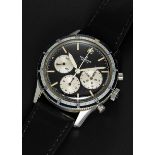 A RARE GENTLEMAN'S STAINLESS STEEL BREITLING 765 CO PILOT CHRONOGRAPH WRIST WATCH CIRCA 1966, REF.