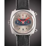 A GENTLEMAN'S STAINLESS STEEL BREITLING CHRONO-MATIC CHRONOGRAPH WRIST WATCH CIRCA 1970, REF. 2111