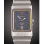 A GENTLEMAN'S STAINLESS STEEL OMEGA MEGAQUARTZ 2400 CONSTELLATION BRACELET WATCH CIRCA 1974, REF.