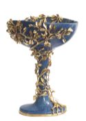 A FINE, RARE & VERY IMPRESSIVE LAPIS LAZULI & SOLID SILVER GILT CENTREPIECE  CIRCA 1980s A single