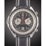 A GENTLEMAN'S STAINLESS STEEL BREITLING NAVITIMER CHRONO-MATIC AUTOMATIC CHRONOGRAPH WRIST WATCH