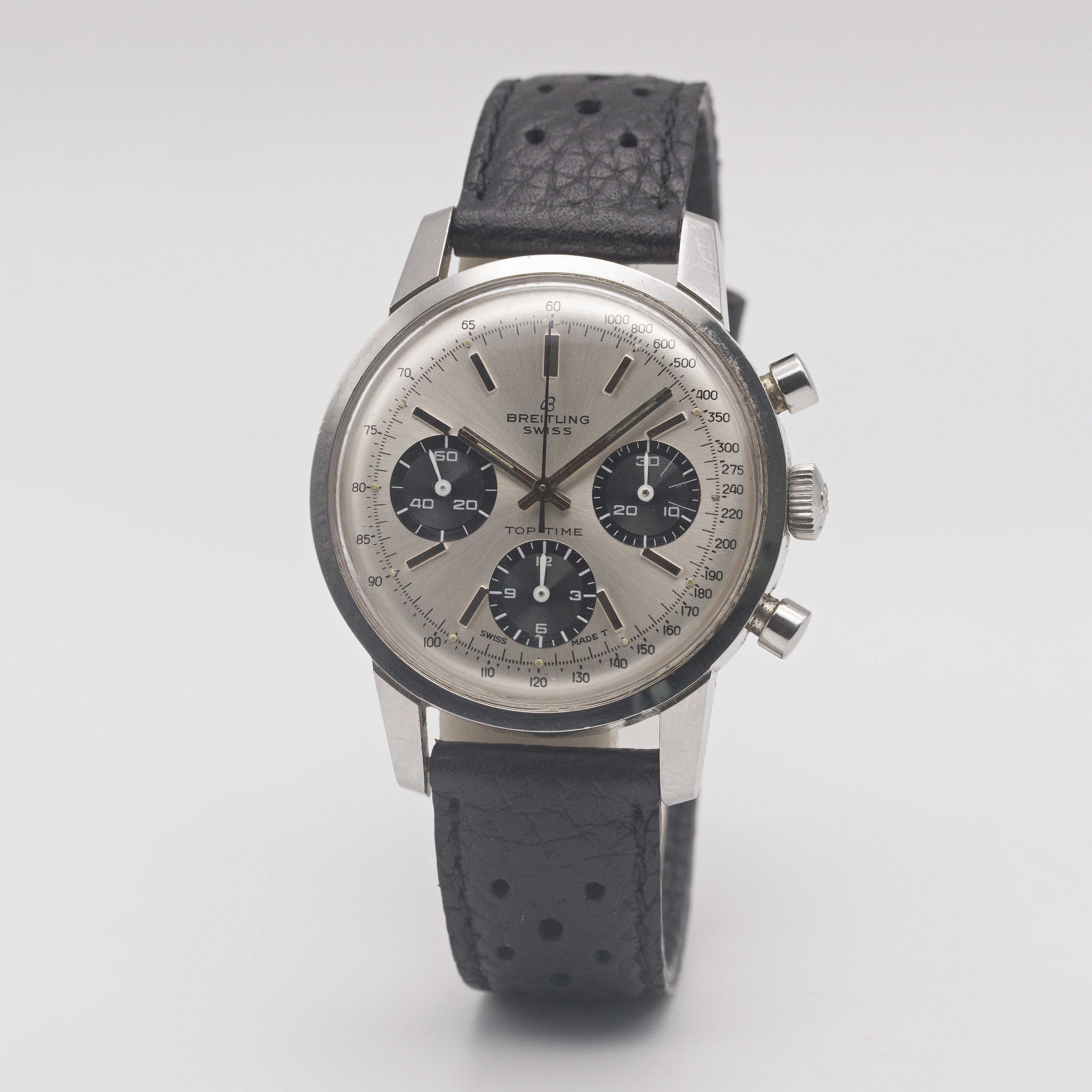 A GENTLEMAN'S STAINLESS STEEL BREITLING TOP TIME CHRONOGRAPH WRIST WATCH CIRCA 1967, REF. 810 - Image 5 of 9