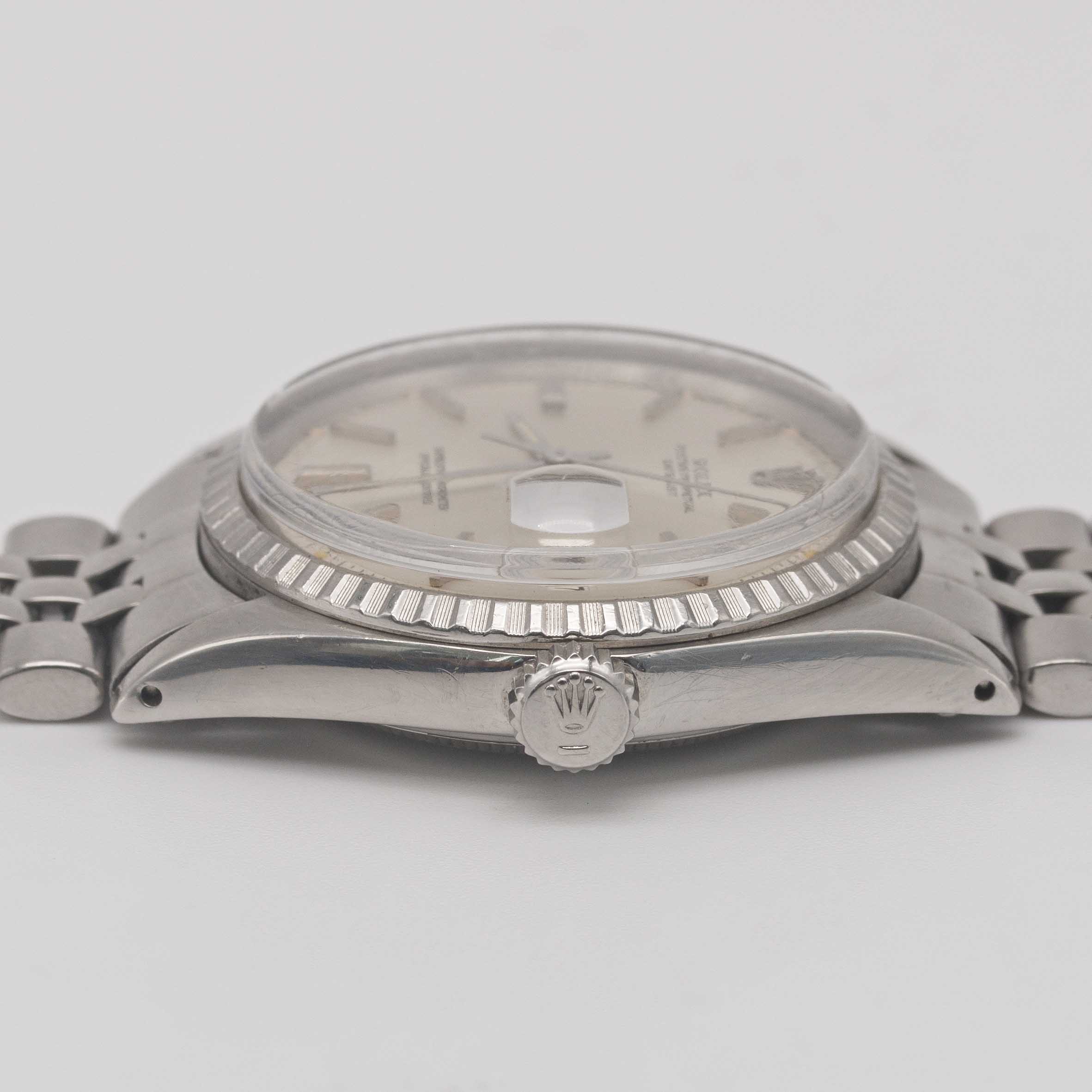 A GENTLEMAN'S STAINLESS STEEL ROLEX OYSTER PERPETUAL DATEJUST BRACELET WATCH CIRCA 1970, REF. 1603 - Image 9 of 12