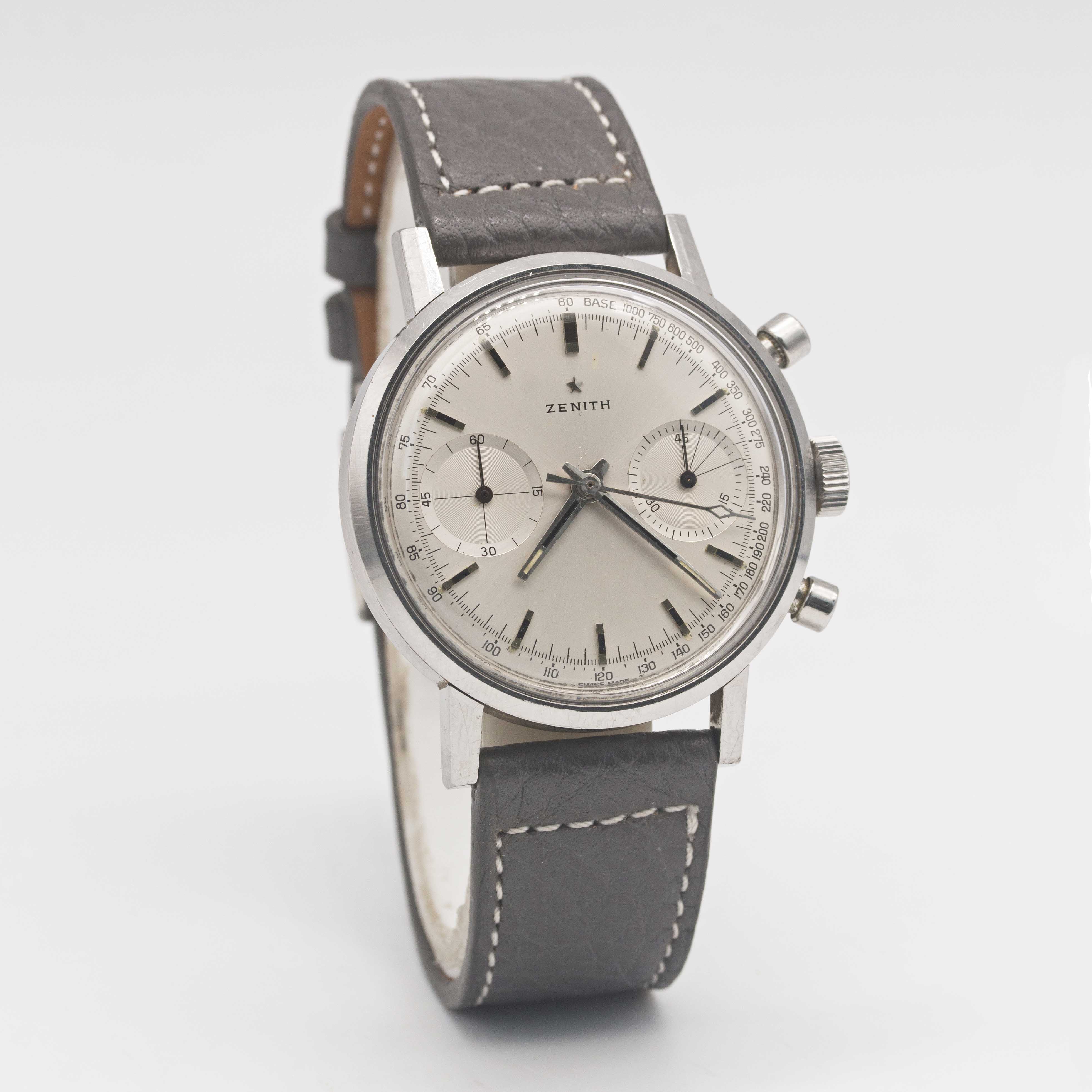 A GENTLEMAN'S STAINLESS STEEL ZENITH CHRONOGRAPH WRIST WATCH CIRCA 1960s, REF. A271  Movement: - Image 5 of 9