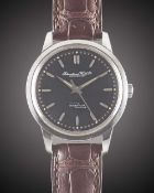 A GENTLEMAN'S STAINLESS STEEL IWC INGENIEUR AUTOMATIC WRIST WATCH DATED 1965, REF. 666A WITH BLACK