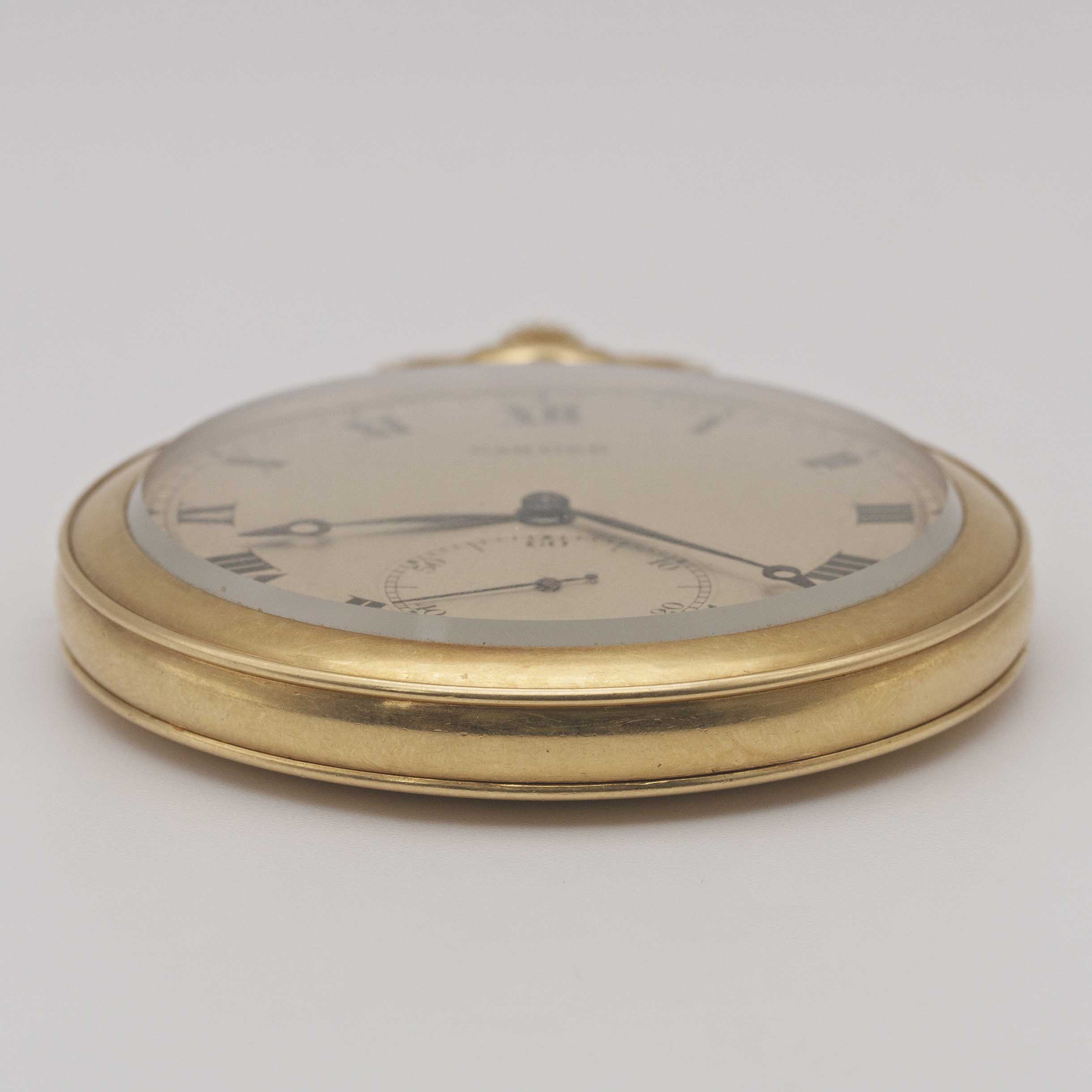 A RARE GENTLEMAN'S 18K SOLID GOLD CARTIER PARIS POCKET WATCH CIRCA 1930s Movement: 15J, manual - Image 10 of 11