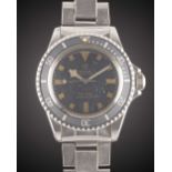 A GENTLEMAN'S STAINLESS STEEL ROLEX TUDOR OYSTER PRINCE "SNOWFLAKE" SUBMARINER BRACELET WATCH CIRCA