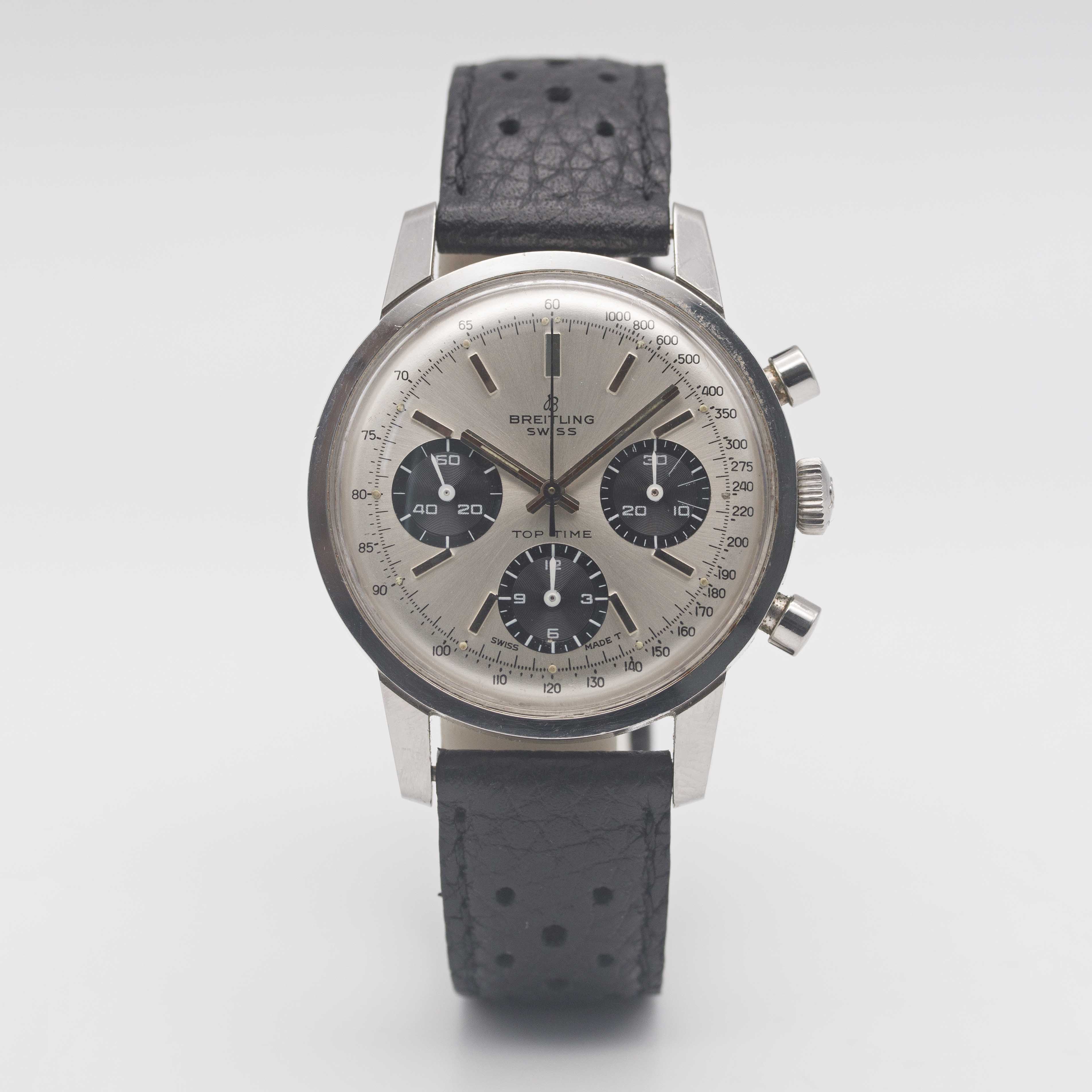 A GENTLEMAN'S STAINLESS STEEL BREITLING TOP TIME CHRONOGRAPH WRIST WATCH CIRCA 1967, REF. 810 - Image 3 of 9