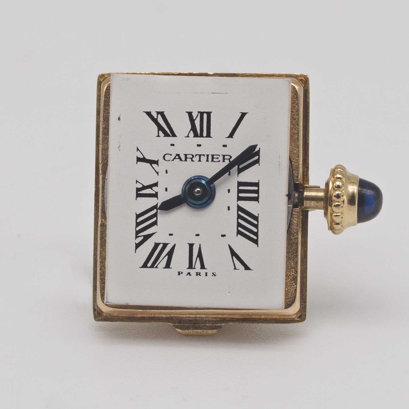 A LADIES 18K SOLID GOLD CARTIER PARIS "MINI" TANK WRIST WATCH CIRCA 1970s, WITH MANUAL WIND CAL. 845 - Image 8 of 11
