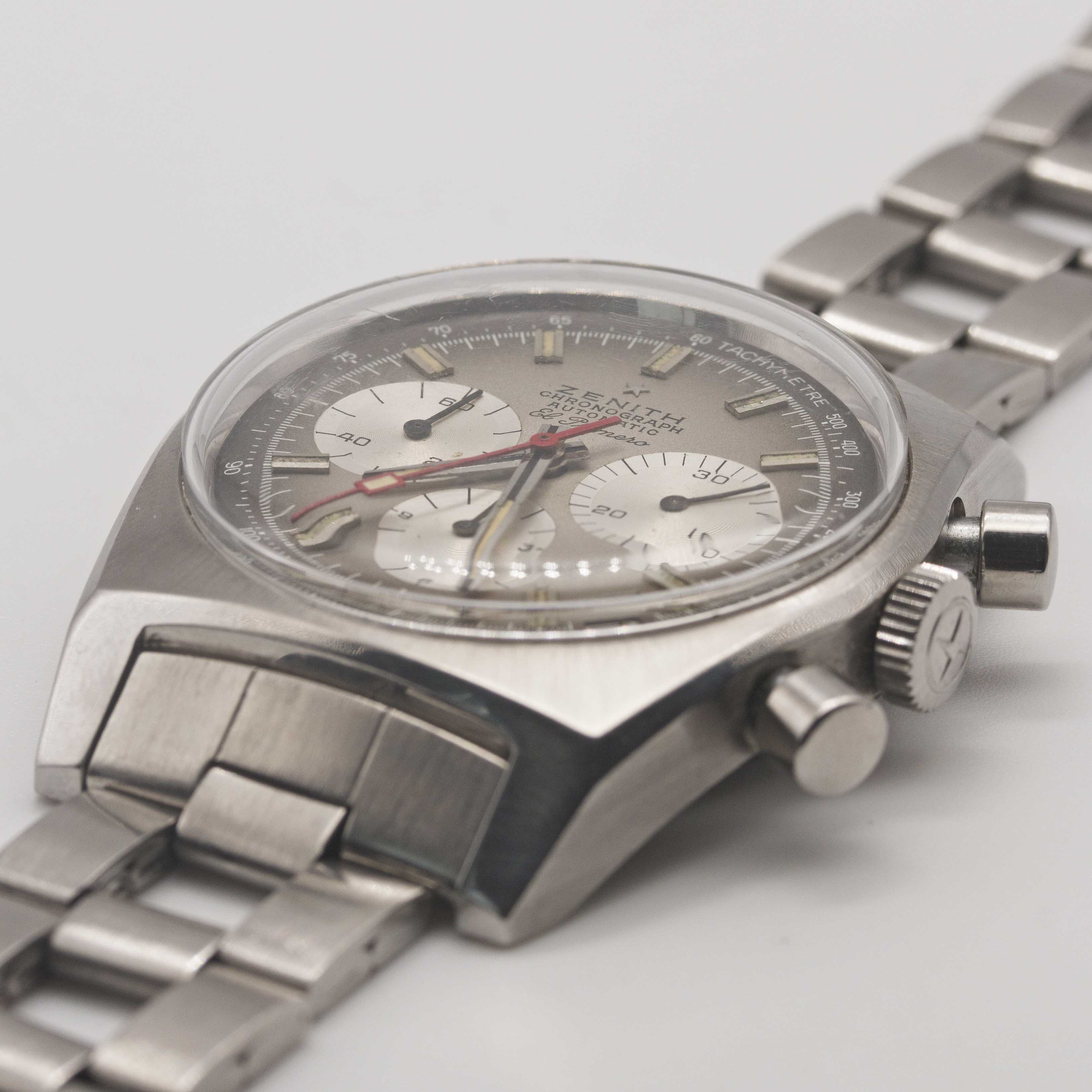 A GENTLEMAN'S STAINLESS STEEL ZENITH EL PRIMERO AUTOMATIC CHRONOGRAPH BRACELET WATCH CIRCA 1971, - Image 4 of 11