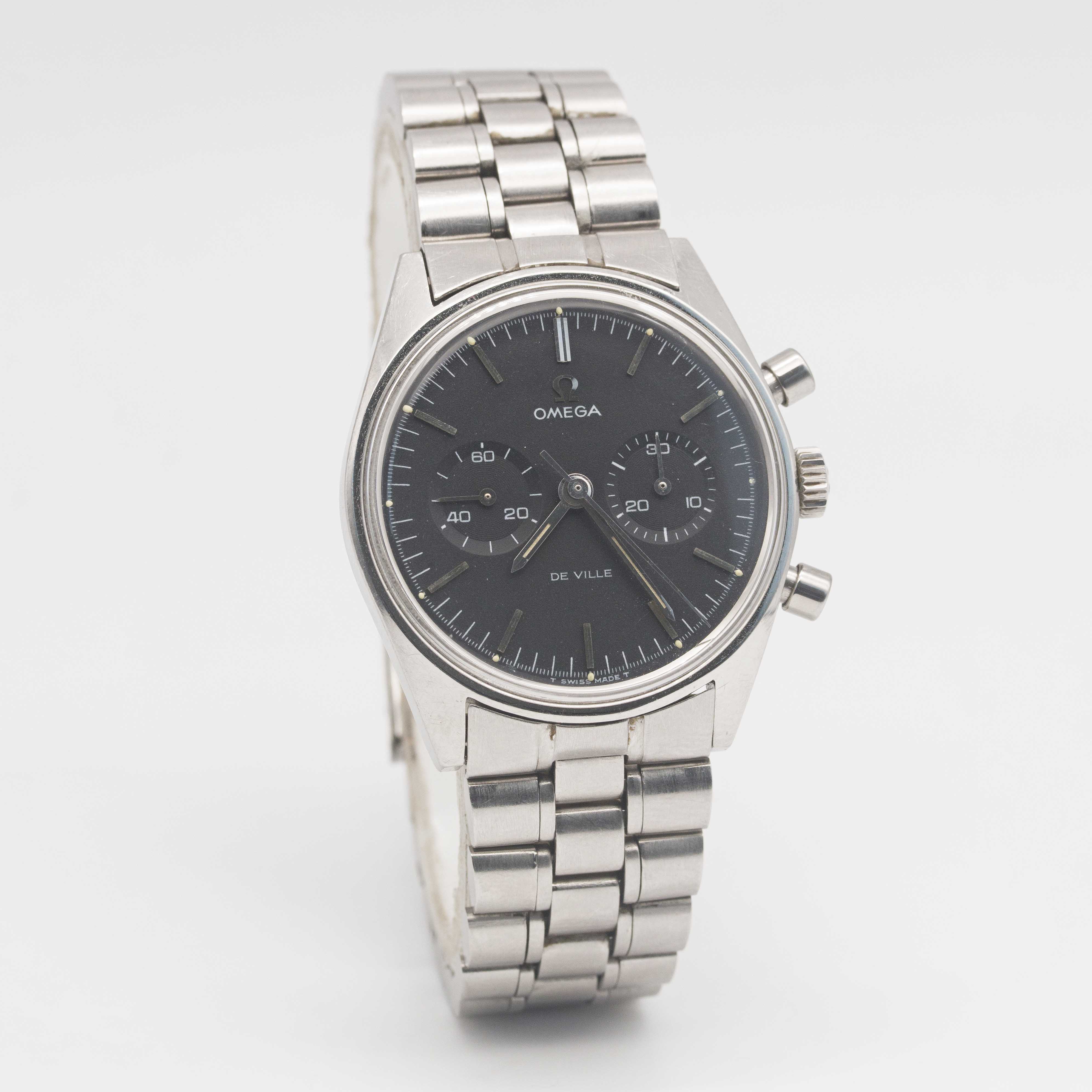 A GENTLEMAN'S STAINLESS STEEL OMEGA DE VILLE CHRONOGRAPH BRACELET WATCH CIRCA 1968, REF. 145.017 - Image 6 of 11