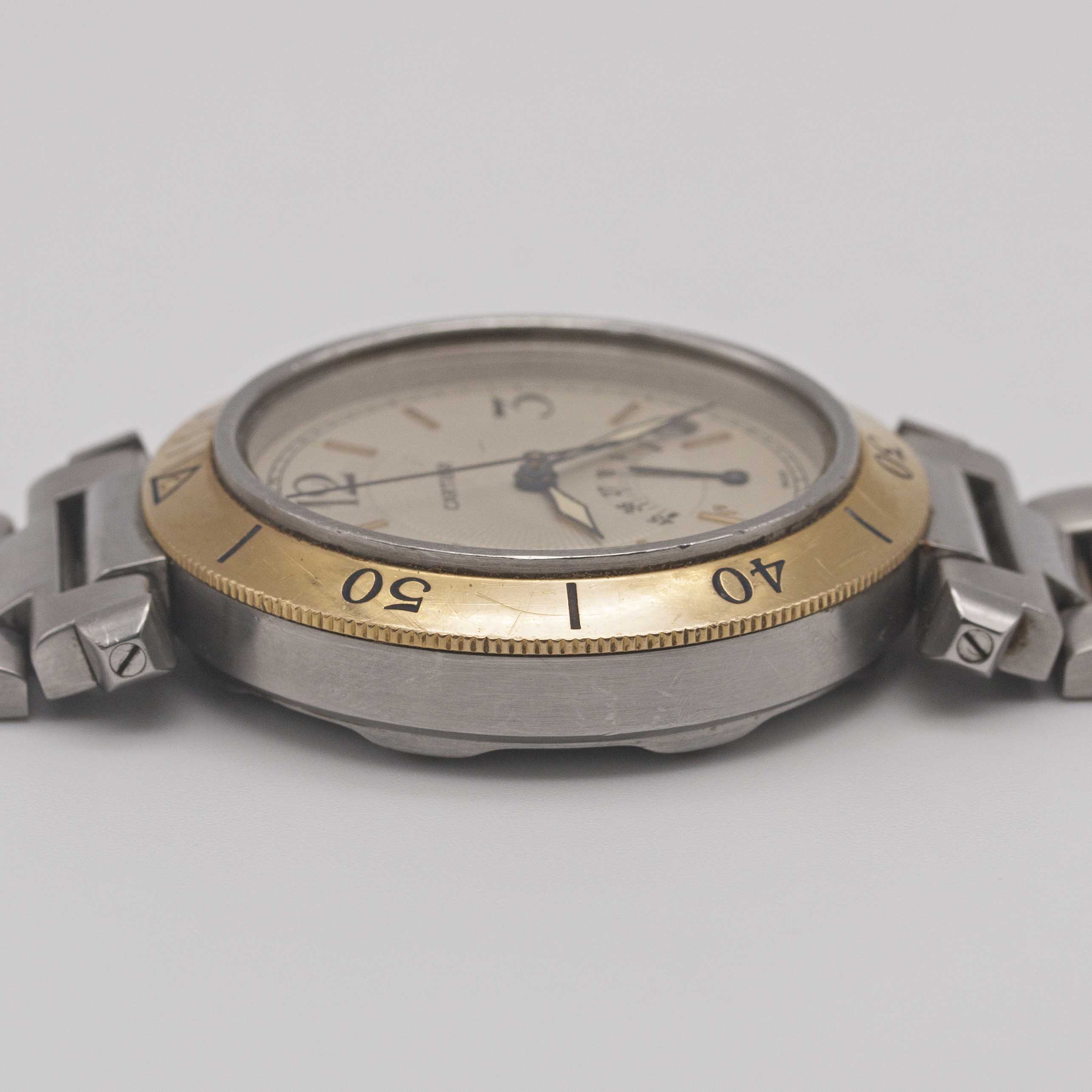 A GENTLEMAN'S SIZE STEEL & GOLD CARTIER PASHA AUTOMATIC POWER RESERVE BRACELET WATCH CIRCA 2000, - Image 9 of 9