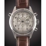 A GENTLEMAN'S STAINLESS STEEL IWC SPITFIRE DER DOPPELCHRONOGRAPH AUTOMATIC CHRONOGRAPH WRIST WATCH