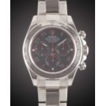 A GENTLEMAN'S 18K SOLID WHITE GOLD ROLEX OYSTER PERPETUAL DAYTONA COSMOGRAPH BRACELET WATCH CIRCA