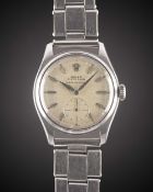 A GENTLEMAN'S STAINLESS STEEL ROLEX OYSTER ROYAL SHOCK RESISTING BRACELET WATCH CIRCA 1951, REF.