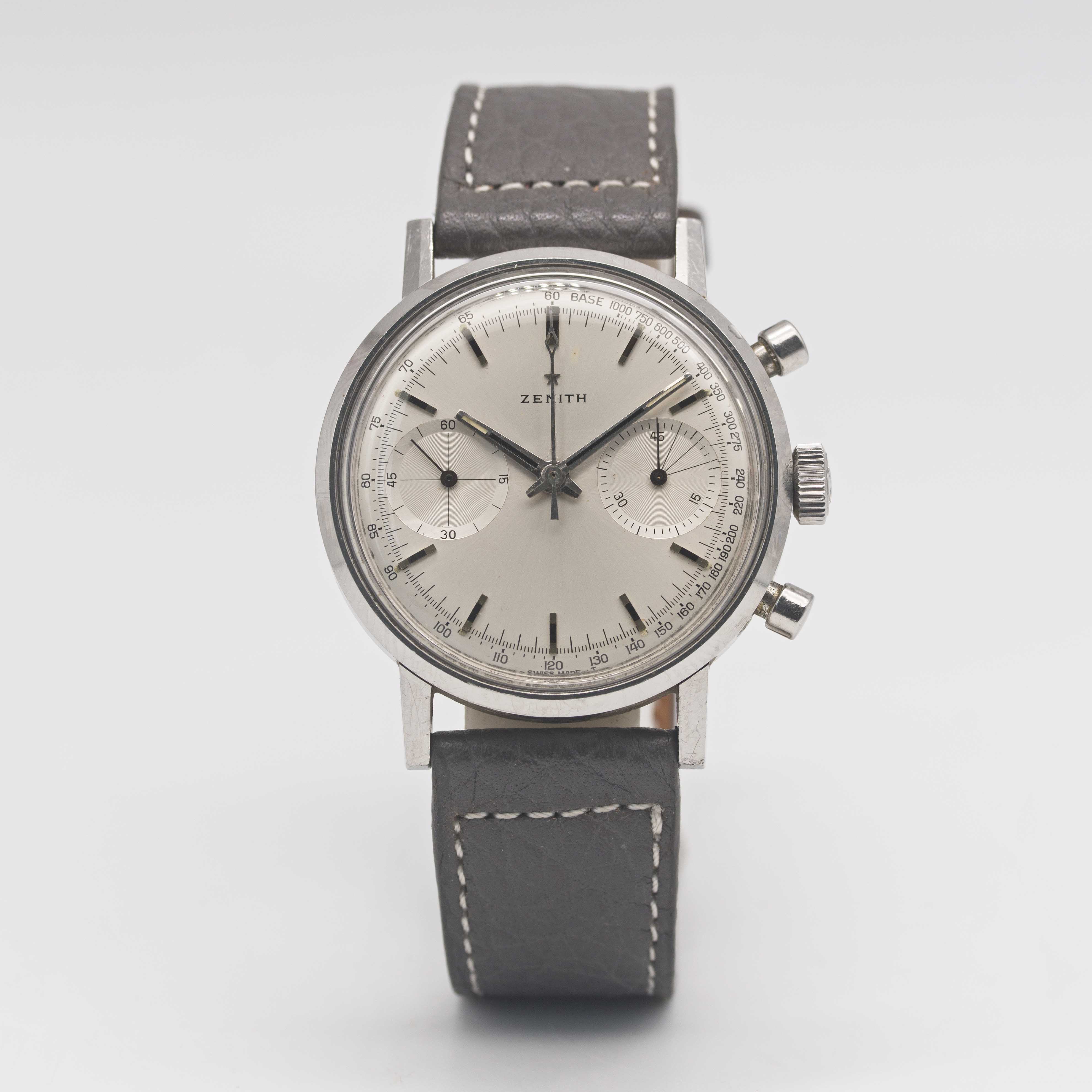 A GENTLEMAN'S STAINLESS STEEL ZENITH CHRONOGRAPH WRIST WATCH CIRCA 1960s, REF. A271  Movement: - Image 2 of 9