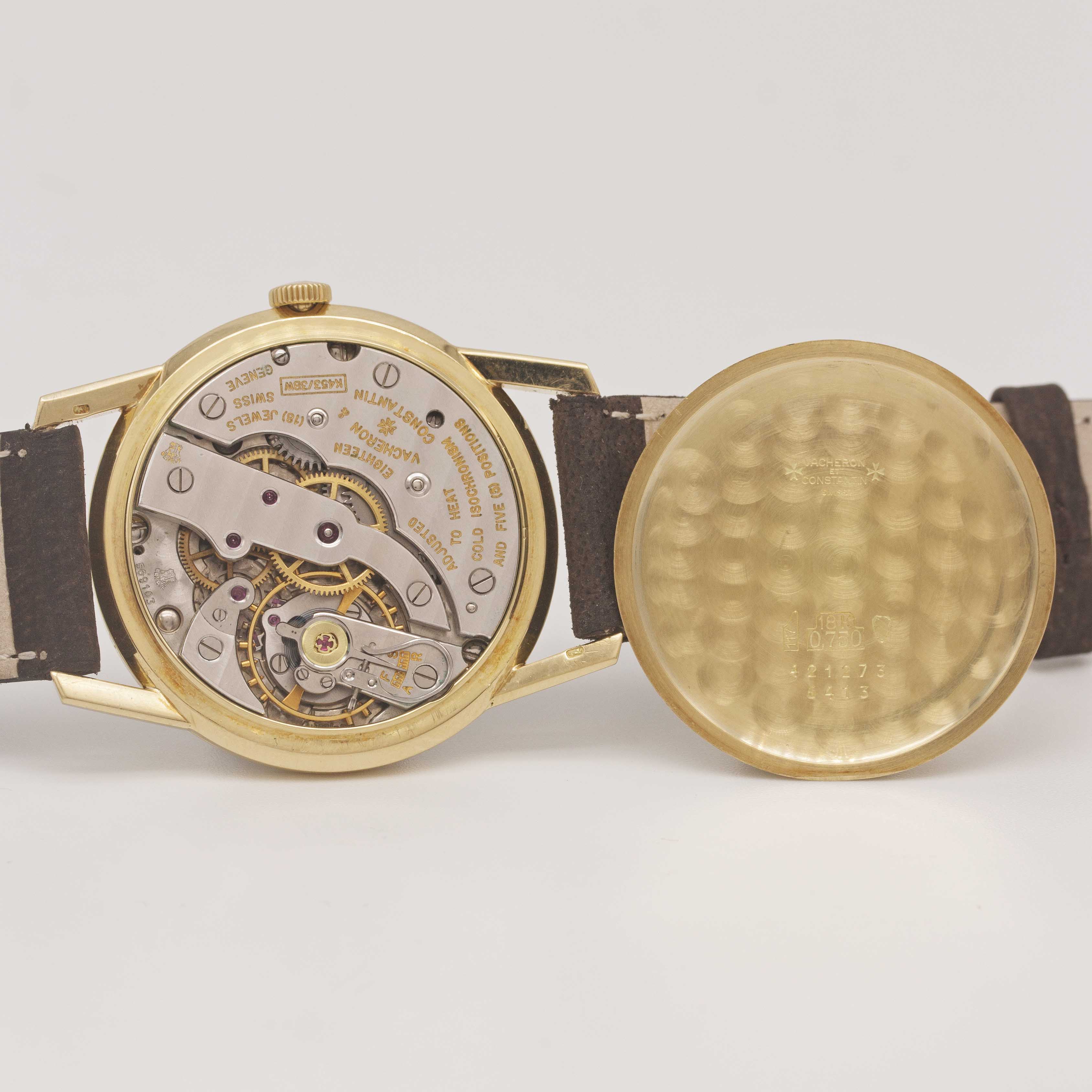 A GENTLEMAN'S 18K SOLID YELLOW GOLD VACHERON & CONSTANTIN WRIST WATCH CIRCA 1960s, REF. 6413 WITH " - Image 7 of 9