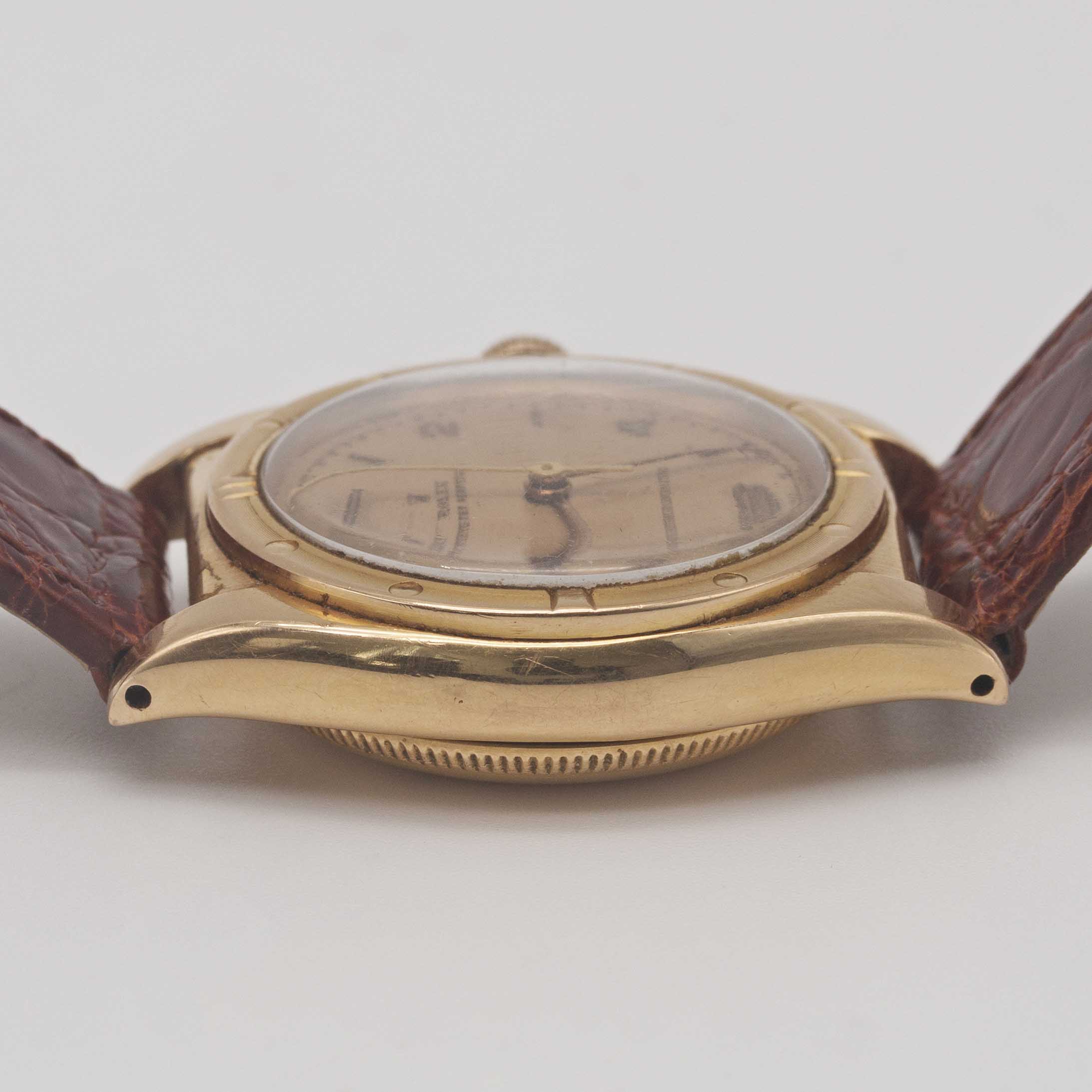 A GENTLEMAN'S 18K SOLID YELLOW GOLD ROLEX OYSTER PERPETUAL CHRONOMETRE "BUBBLE BACK" WRIST WATCH - Image 10 of 10