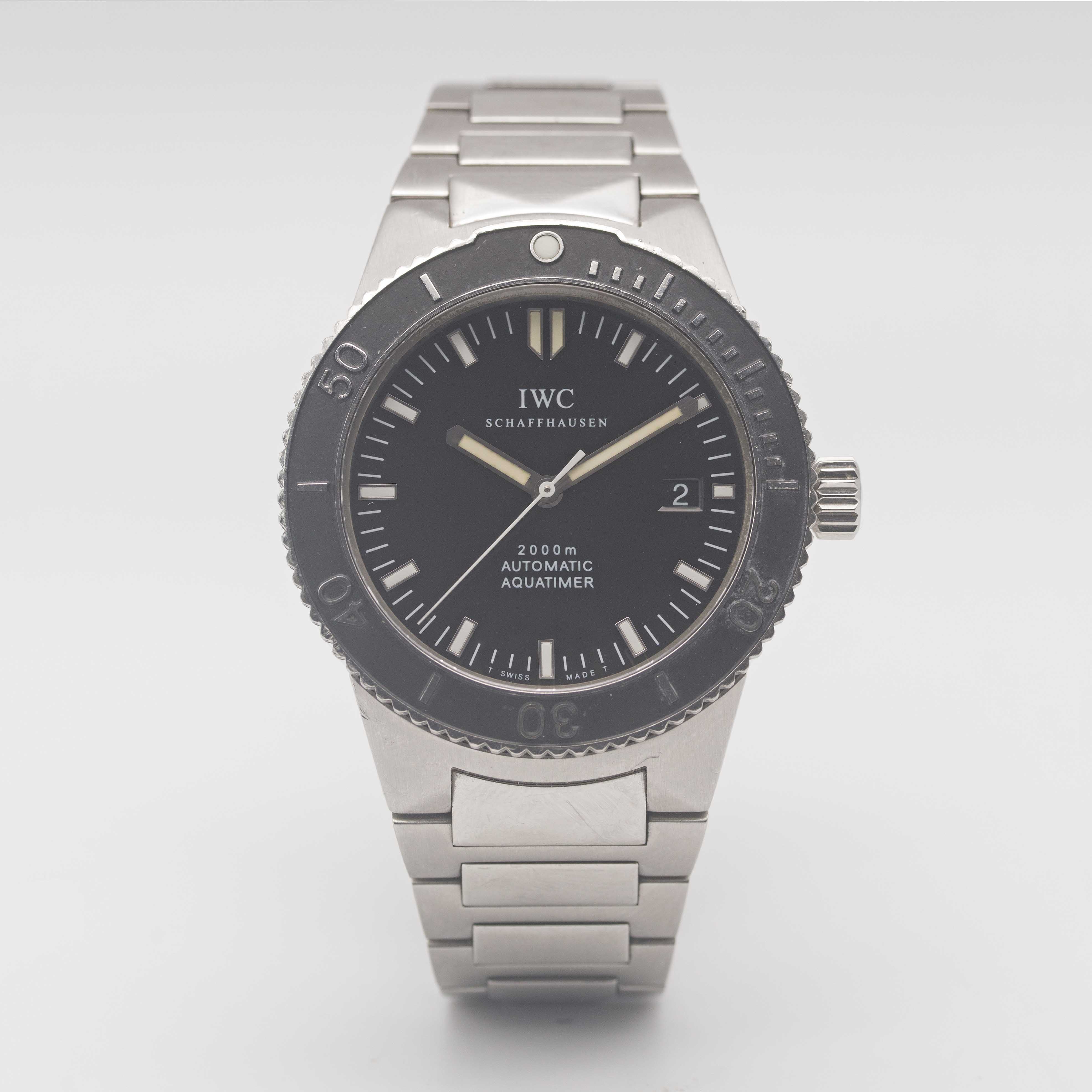 A GENTLEMAN'S STAINLESS STEEL IWC AQUATIMER GST 2000M AUTOMATIC BRACELET WATCH CIRCA 2000, REF. 3536 - Image 2 of 10