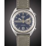 A GENTLEMAN'S STAINLESS STEEL HEUER CARRERA AUTOMATIC CHRONOGRAPH WRIST WATCH CIRCA 1970s, REF.