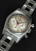 A GENTLEMAN'S STAINLESS STEEL ZENITH EL PRIMERO AUTOMATIC CHRONOGRAPH BRACELET WATCH CIRCA 1971,