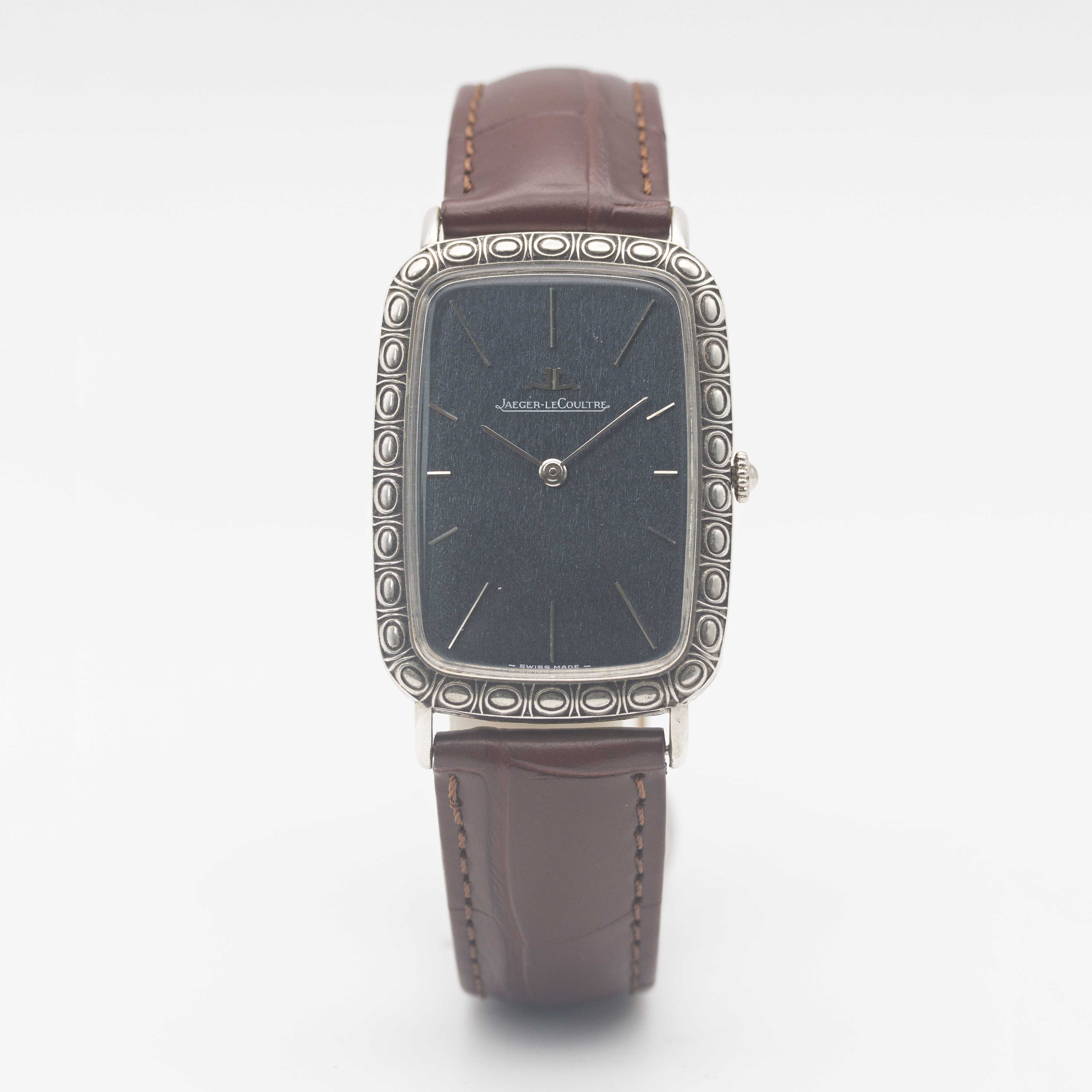 A GENTLEMAN'S SIZE SOLID SILVER JAEGER LECOULTRE RECTANGULAR WRIST WATCH CIRCA 1970s, REF. 9037 WITH - Image 2 of 10