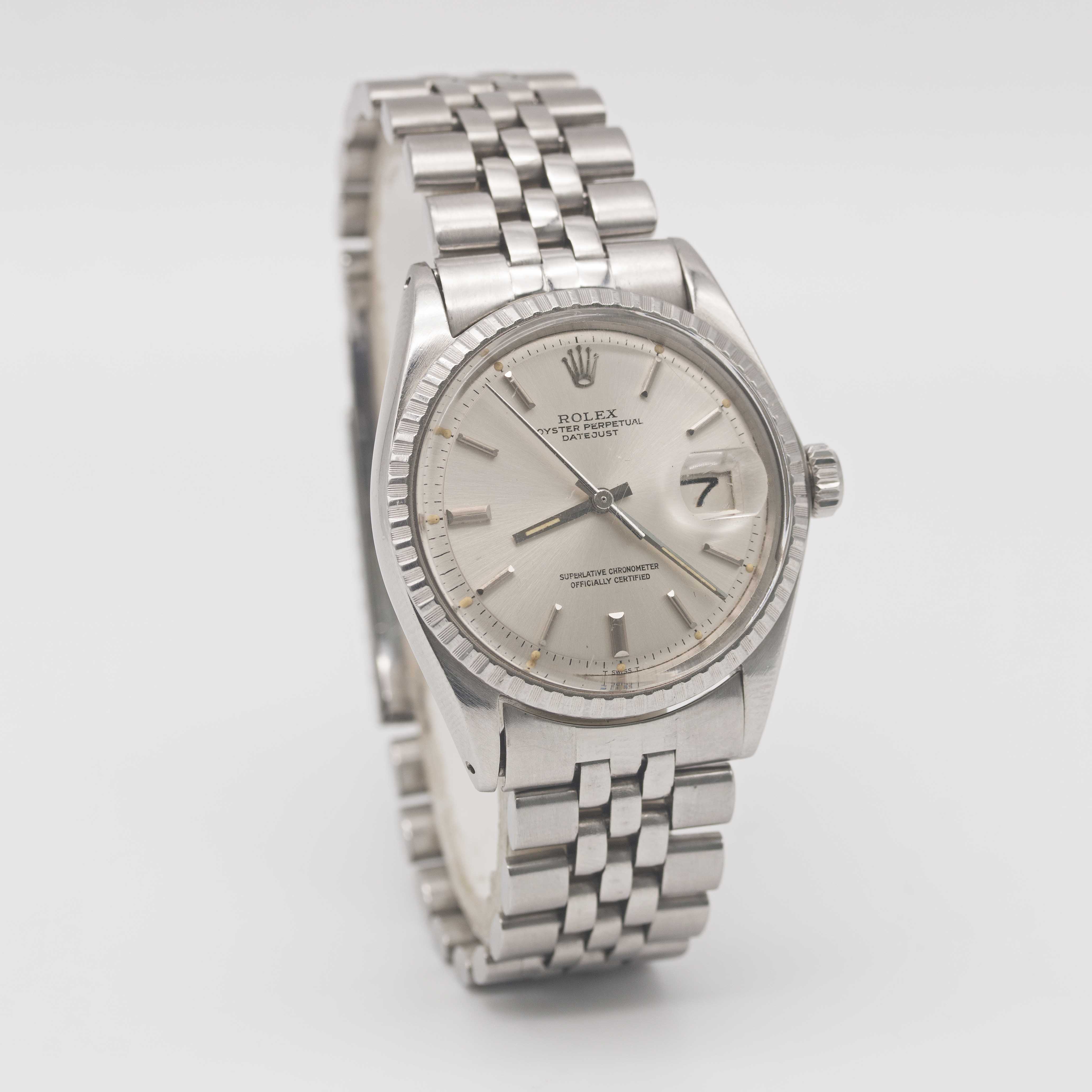 A GENTLEMAN'S STAINLESS STEEL ROLEX OYSTER PERPETUAL DATEJUST BRACELET WATCH CIRCA 1970, REF. 1603 - Image 5 of 12