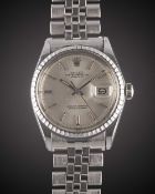 A GENTLEMAN'S STAINLESS STEEL ROLEX OYSTER PERPETUAL DATEJUST BRACELET WATCH CIRCA 1970, REF. 1603