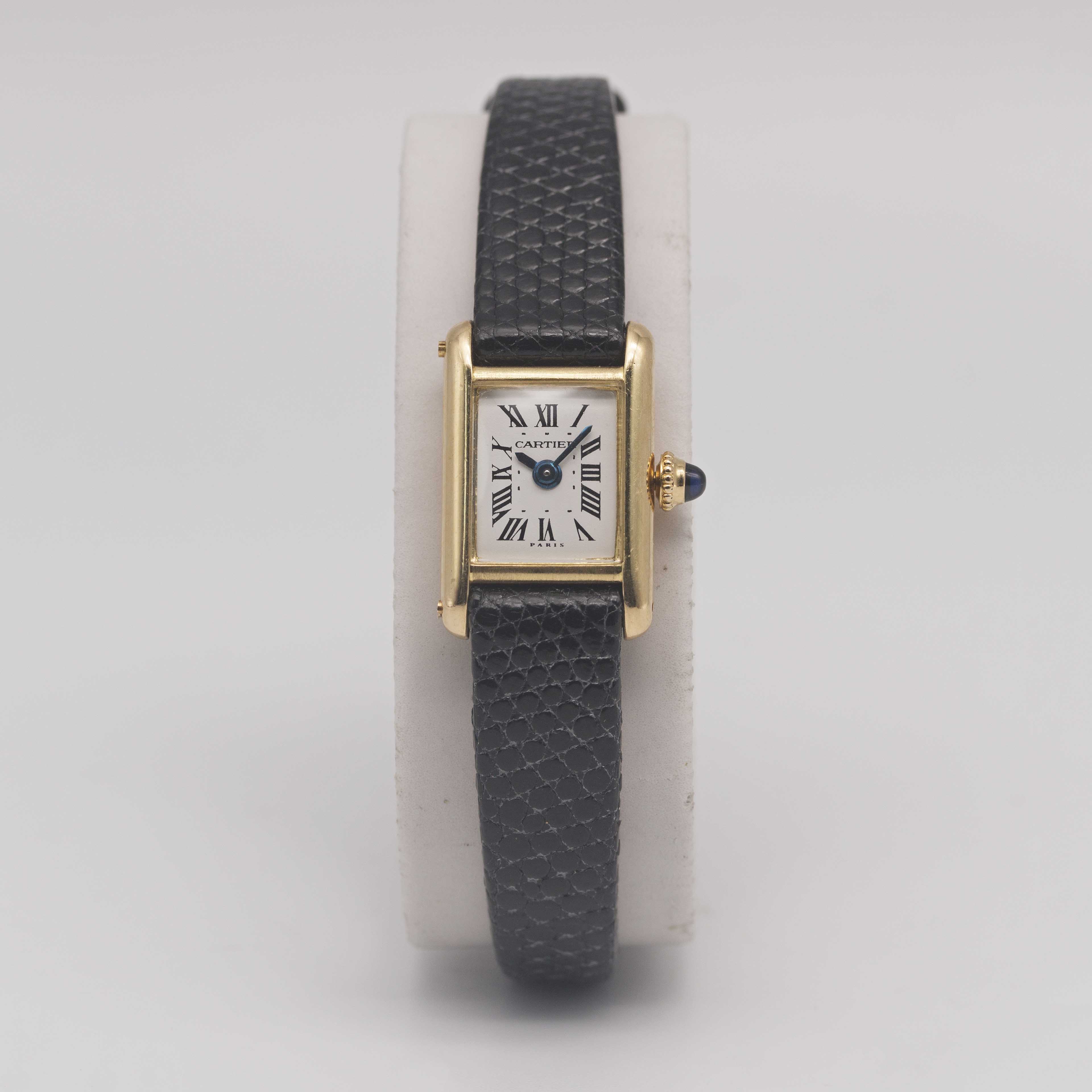 A LADIES 18K SOLID GOLD CARTIER PARIS "MINI" TANK WRIST WATCH CIRCA 1970s, WITH MANUAL WIND CAL. 845 - Image 2 of 11