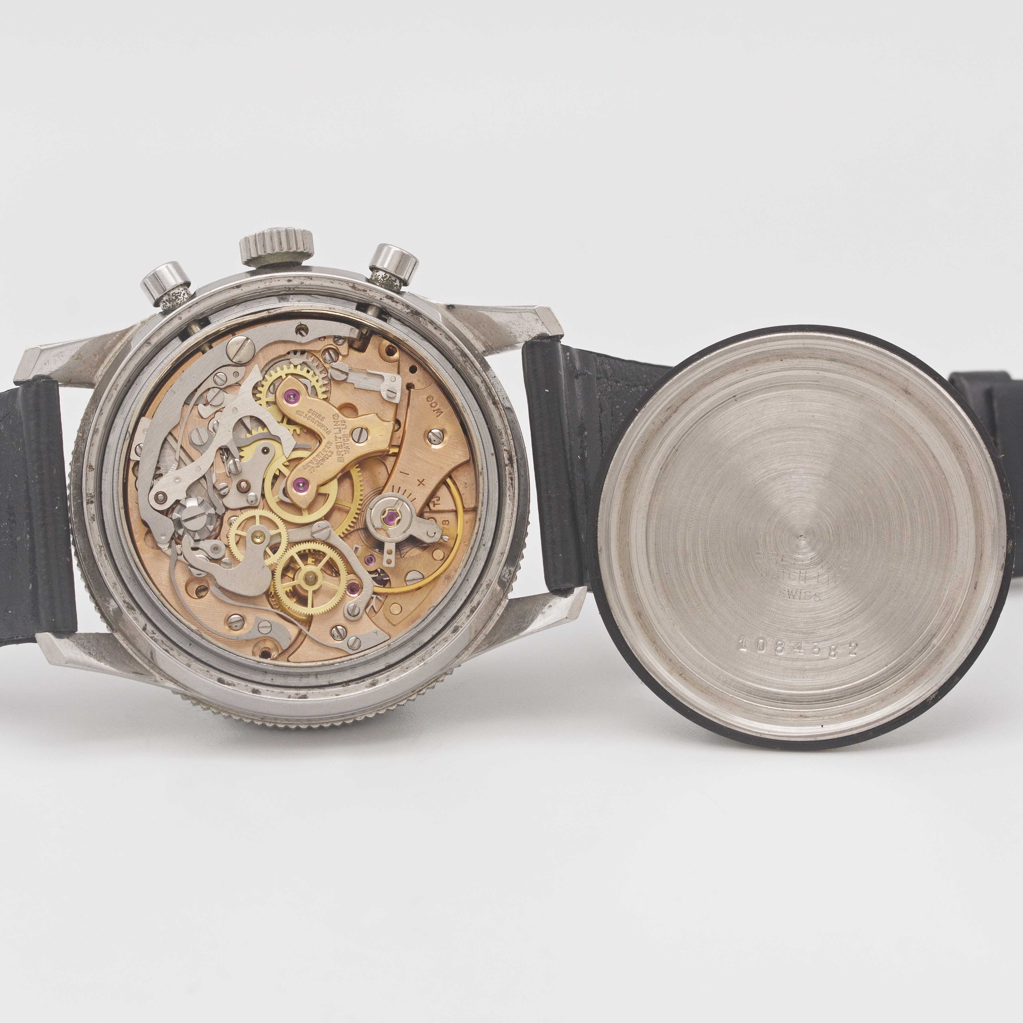 A RARE GENTLEMAN'S STAINLESS STEEL BREITLING 765 CO PILOT CHRONOGRAPH WRIST WATCH CIRCA 1966, REF. - Image 8 of 10